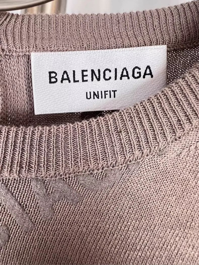 Balenciaga Full printed logo barrage knitted short sleeve