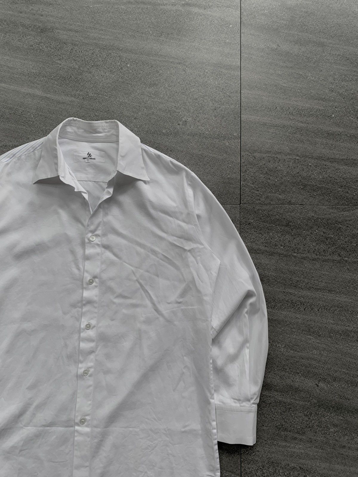 Yohji Yamamoto FREE TAX! Stripe Paneled Shirt Size US L / EU 52-54 / 3 - 3 Thumbnail