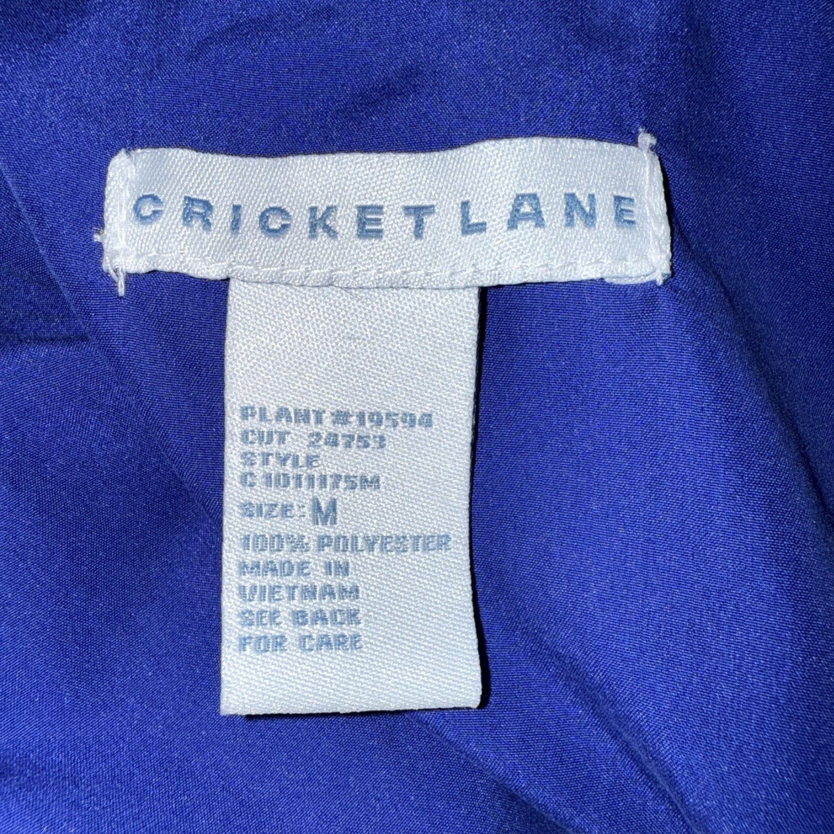 Vintage Cricket Lane Jacket Women Medium Vibrant Blue Full Zip Lined Size M / US 6-8 / IT 42-44 - 3 Thumbnail