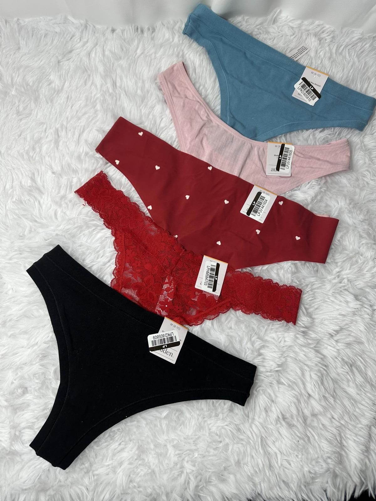 Other Auden Set of 5 Women's Cotton Thong Panties - Various Colors Size ONE SIZE - 1 Thumbnail