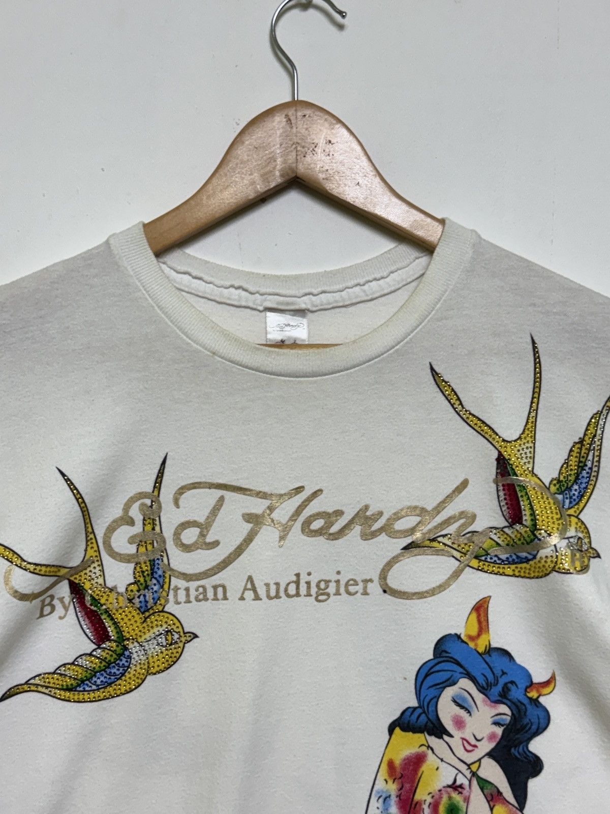 Ed Hardy Rare Ed Hardy Christian Audigier Skull & Sexy Girl Graphic Size US M / EU 48-50 / 2 - 8 Thumbnail