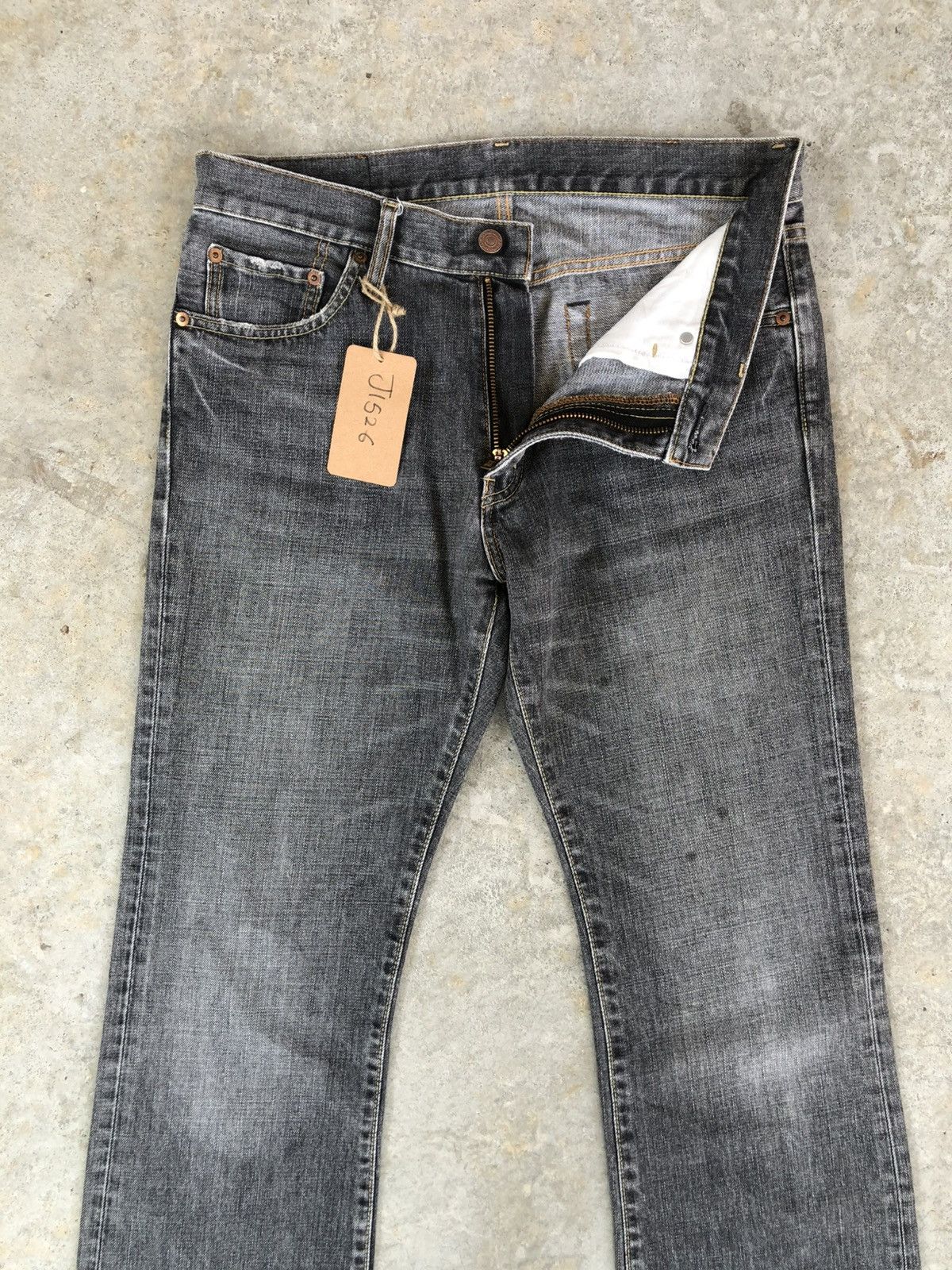 If Six Was Nine Japanese Uniqlo Flared Jeans Bootcut Distressed Jeans Size US 32 / EU 48 - 3 Thumbnail