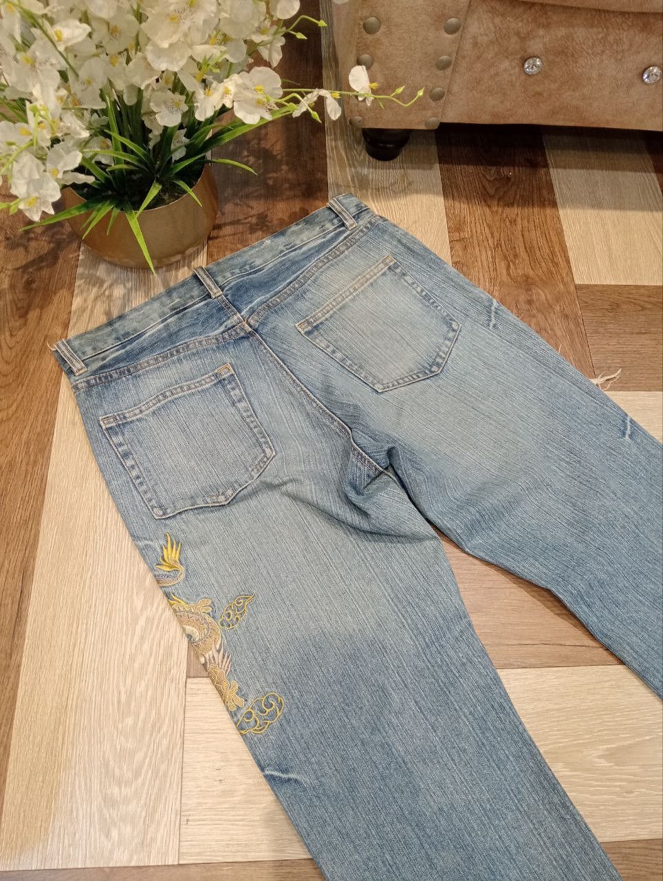 Japanese Brand JAPANESE BRAND EMBROIDERY DRAGON SUKAJAN BLUR JEANS Size US 34 / EU 50 - 8 Thumbnail