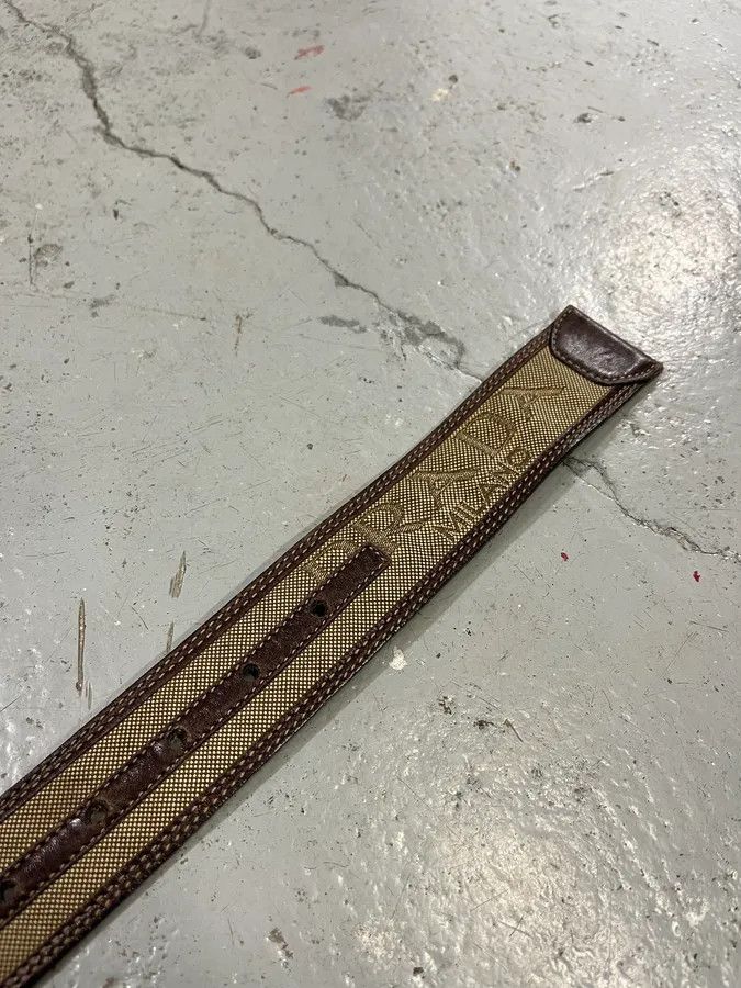 Prada 2000s Prada Prestigious Buckle Canva Leather Belt Size ONE SIZE - 5 Thumbnail