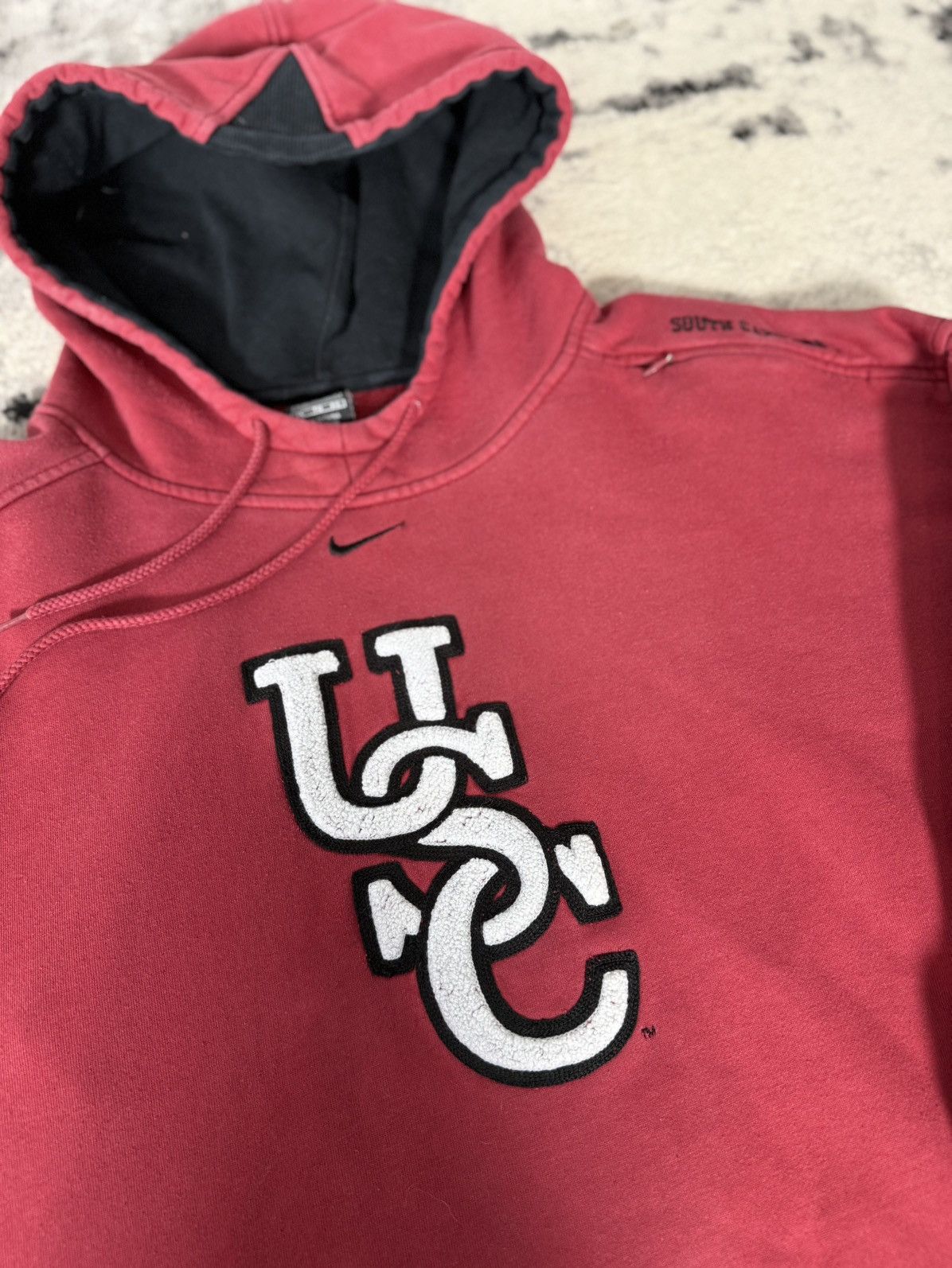 Nike Vintage 90s USC South Carolina Nike Central Swoosh Hoodie Size US XL / EU 56 / 4 - 3 Thumbnail