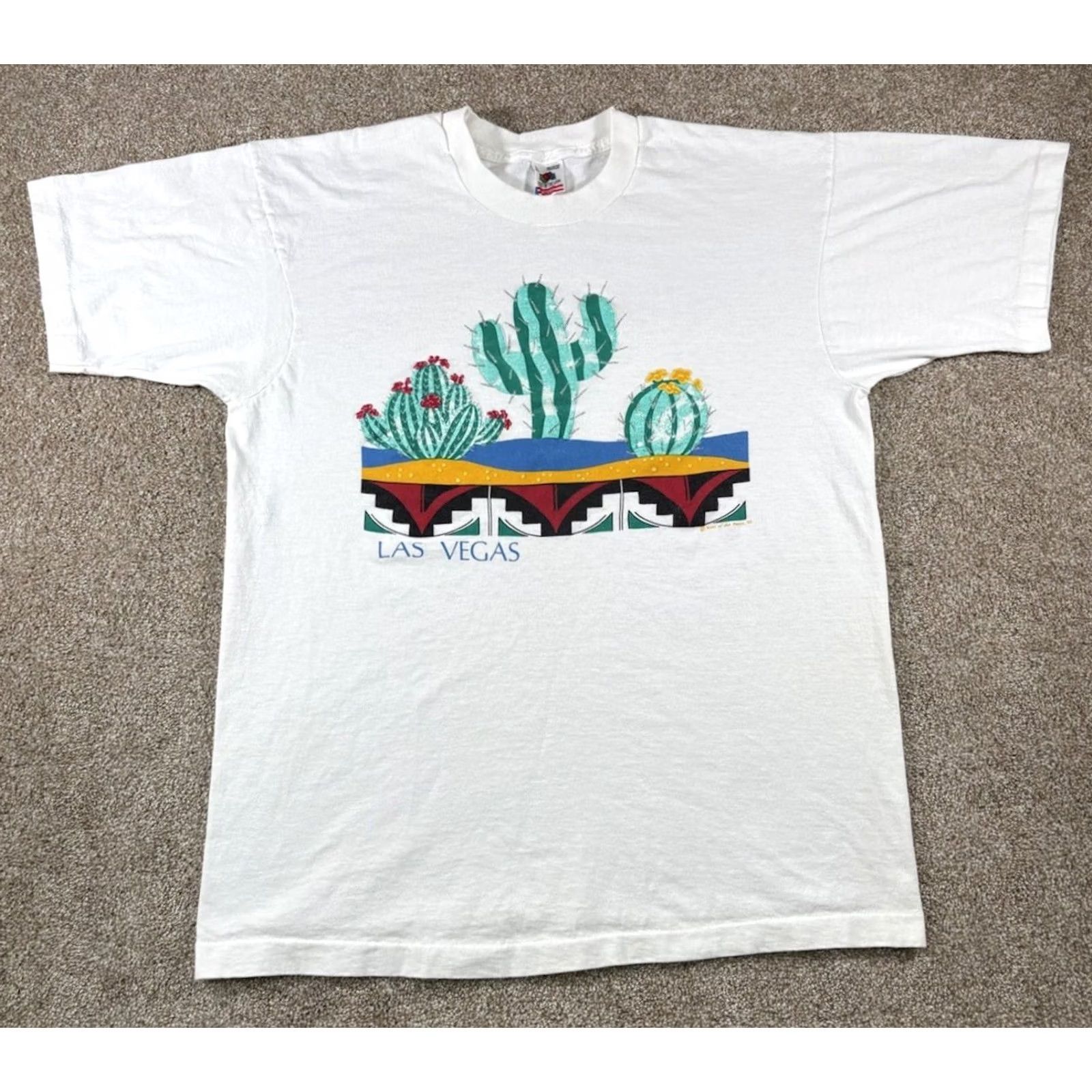 Fruit Of The Loom VINTAGE Fruit of the Loom T-Shirt Men West Of The Pecos USA Cowboy Western Single Stitch White Large Size US L / EU 52-54 / 3 - 2 Thumbnail