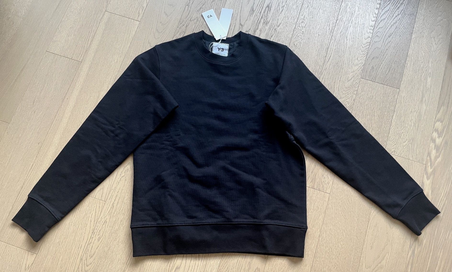 image of Y 3 Logo Sweatshirt in Black, Men's (Size Medium)