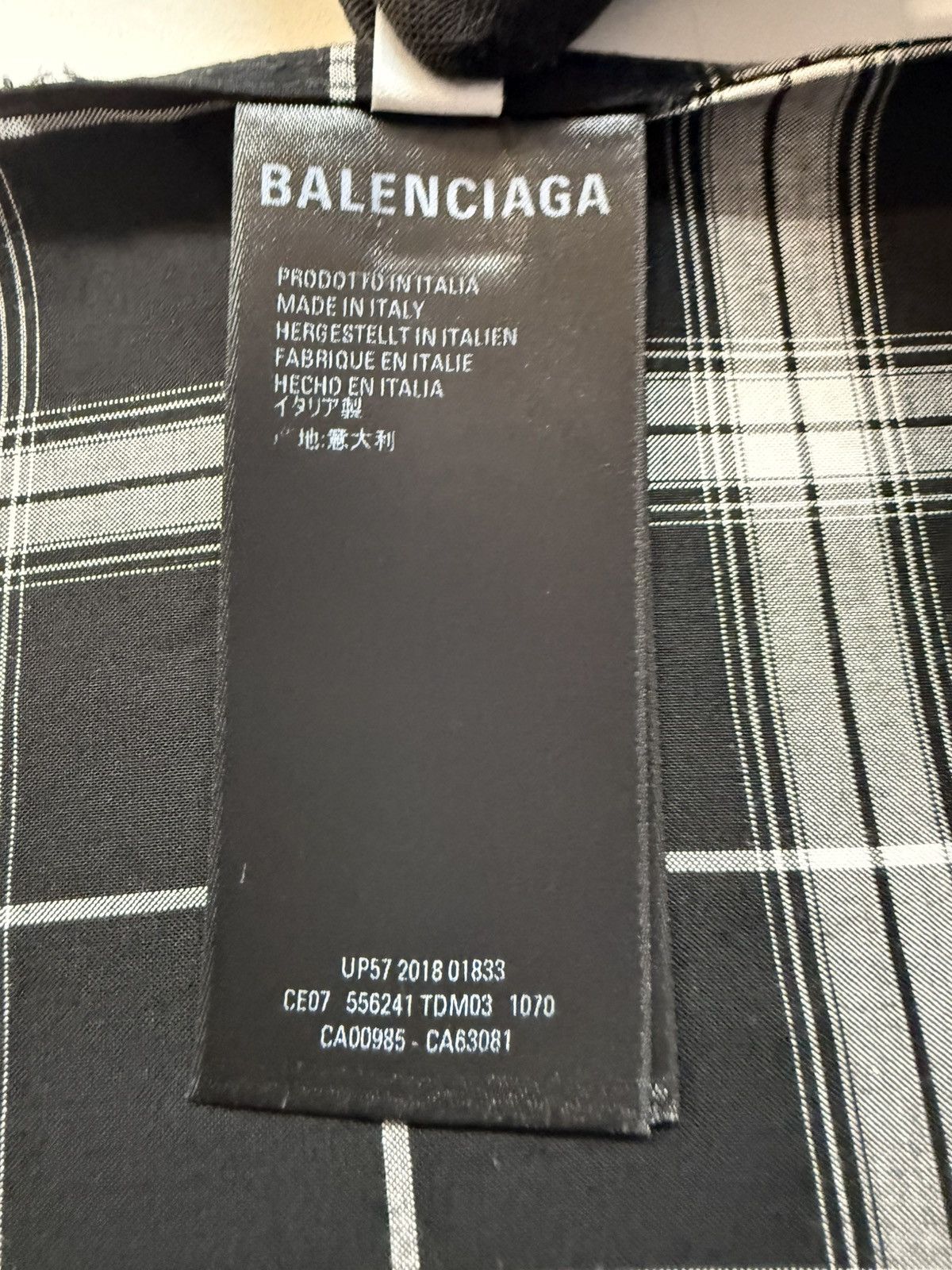 Balenciaga Balenciaga 2018 Layered Hybrid Shirt Plaid + Red Tee Size US M / EU 48-50 / 2 - 16 Thumbnail