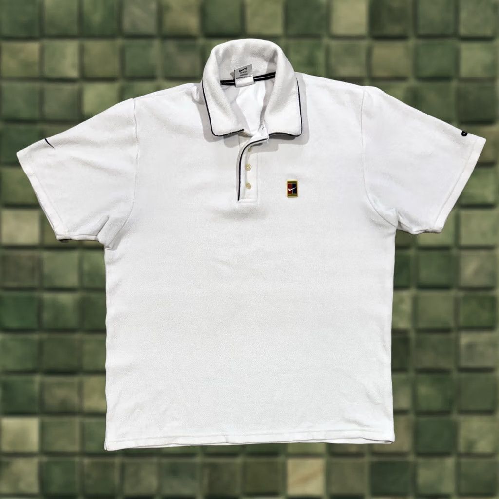 Nike Nike Tennis Shirt Jersey Polo Mens L White Challenge Court, Andre Agassi, Activewear Size US L / EU 52-54 / 3 - 1 Thumbnail