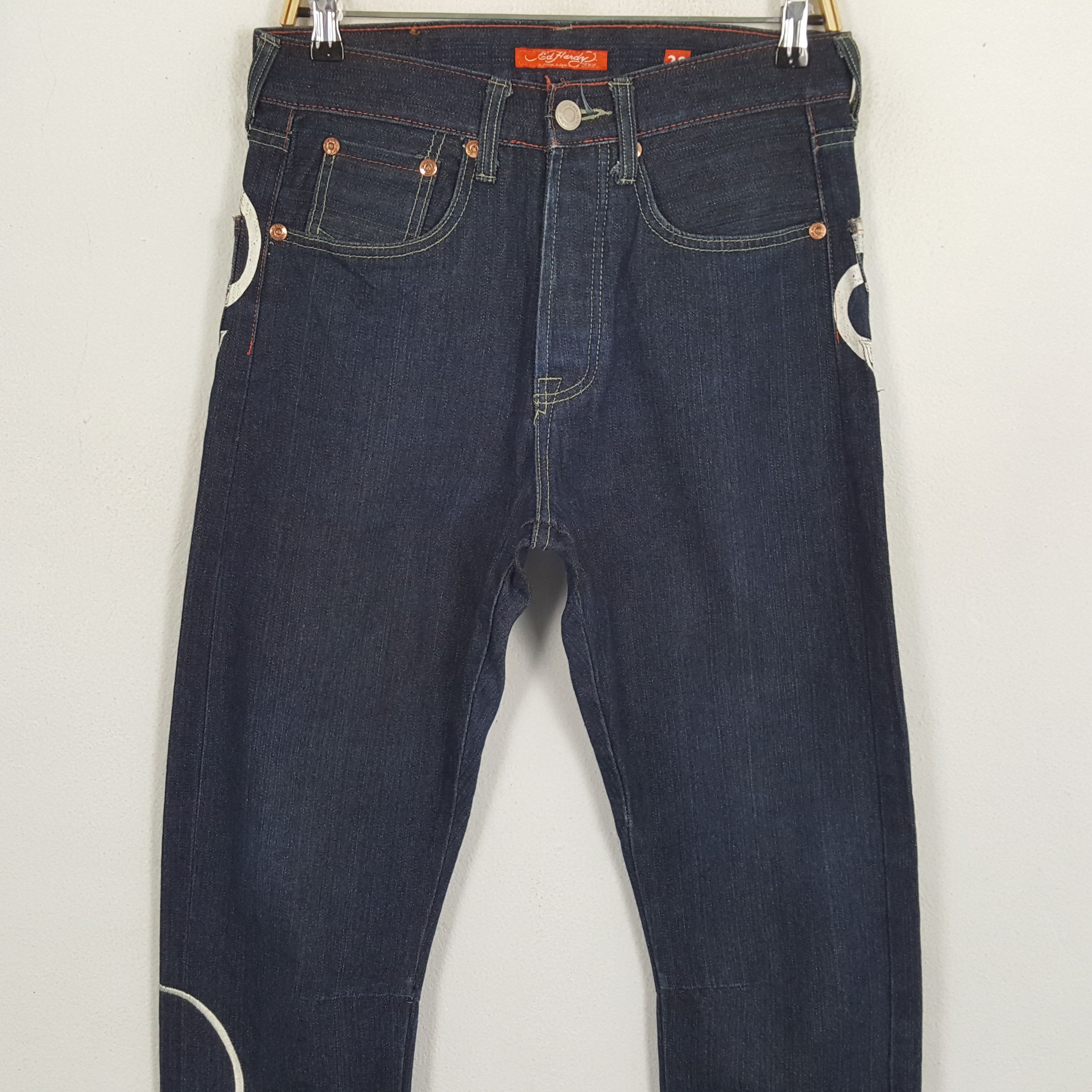 Christian Audigier × Ed Hardy Vintage ED HARDY Streewear Skateboard Style Jeans Size US 30 / EU 46 - 5 Thumbnail
