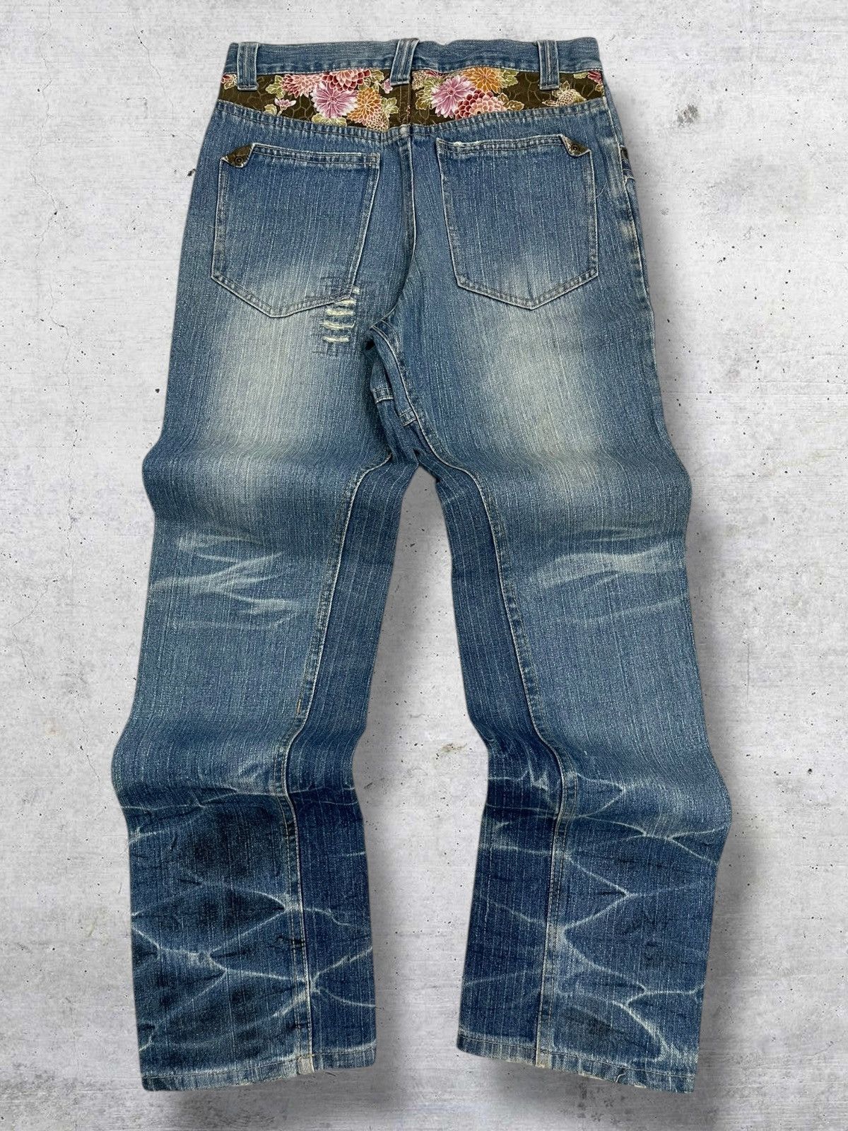 KMRii VINTAGE GURU GUMU 90S JAPAN DESIGNER DISTRESSED ICON DENIM Size US 30 / EU 46 - 9 Thumbnail