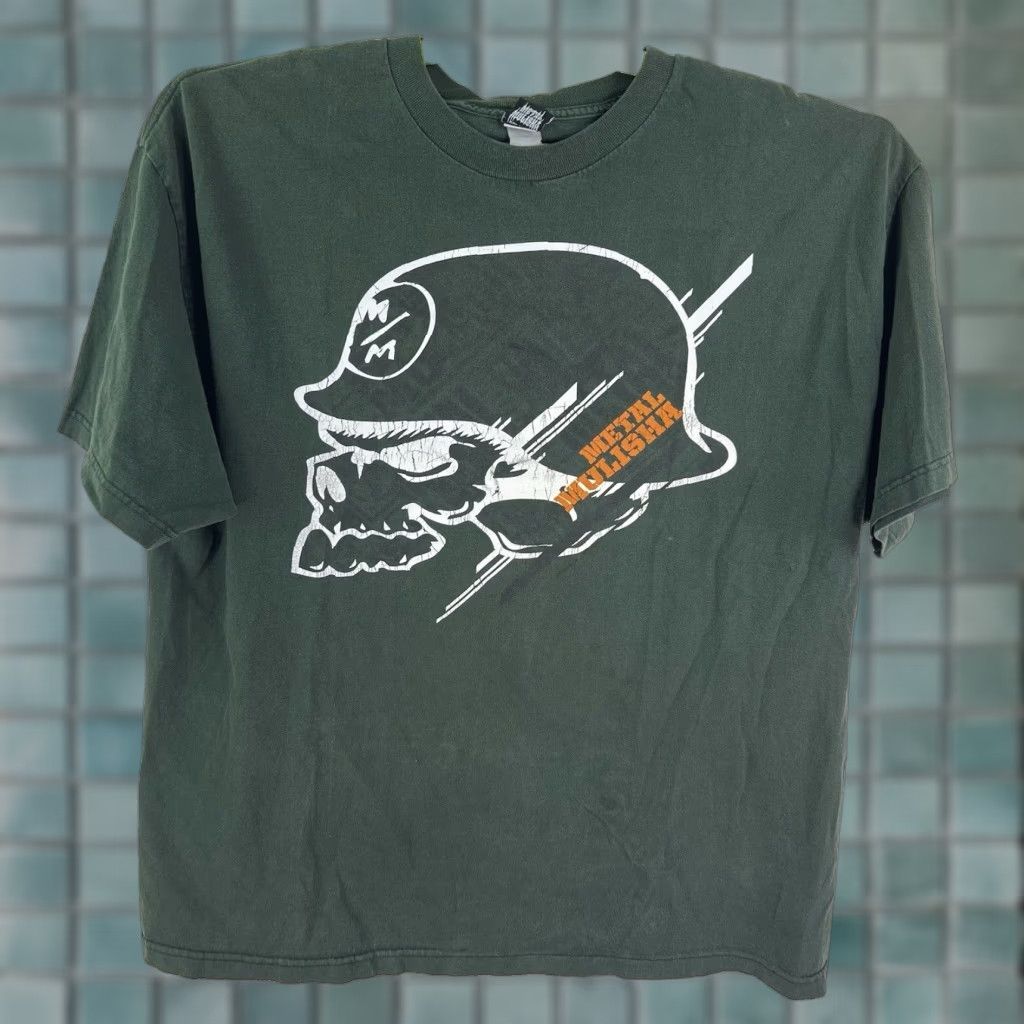 Metal Mulisha VINTAGE Metal Mulisha Skull T-Shirt Mens XL OD Green Crew Neck Short Sleeve Graphic Print 50" Chest Mens Size US XL / EU 56 / 4 - 1 Thumbnail