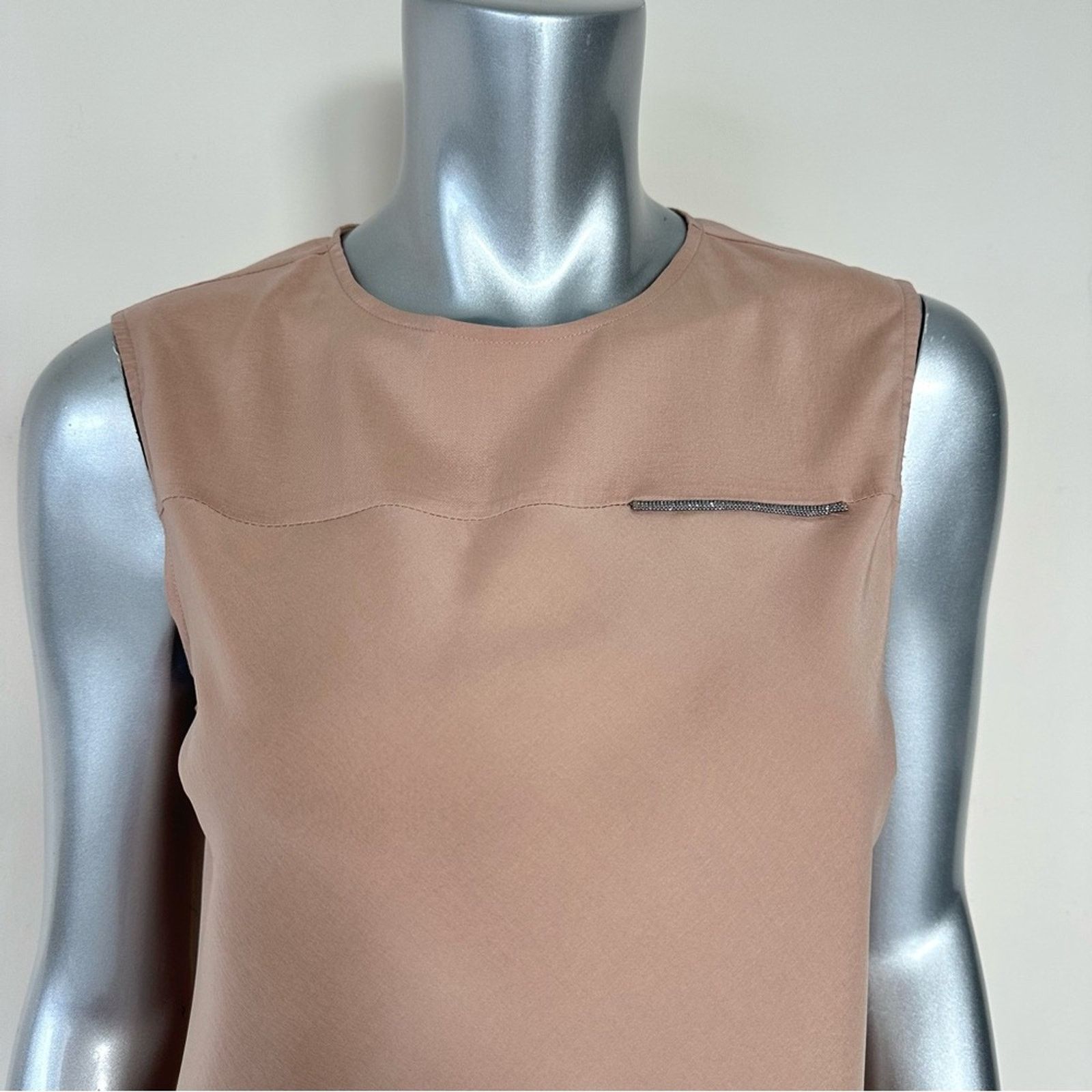Brunello Cucinelli Brunello Cucinelli silk blouse size S Authentic Size S / US 4 / IT 40 - 2 Thumbnail