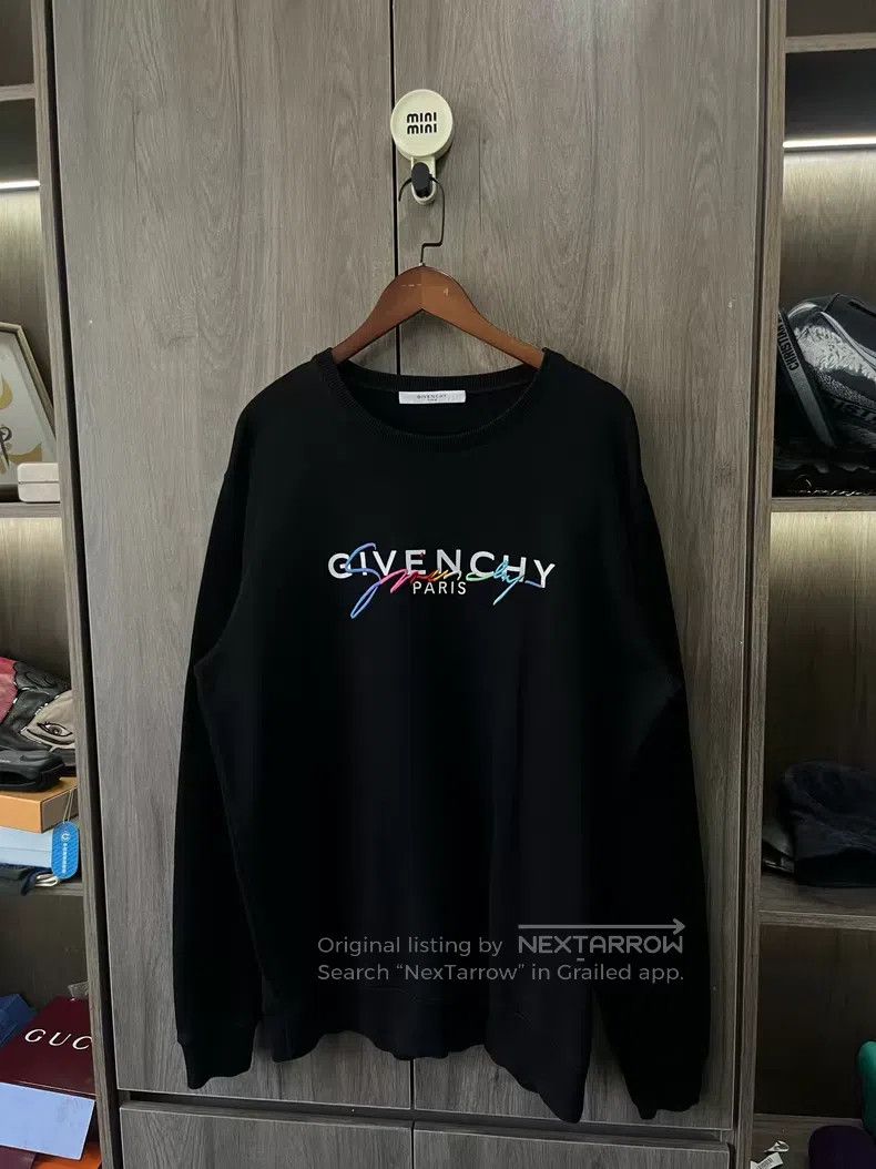 Givenchy Givenchy Logo Pattern Round Neck Long Sleeve Sweatshirt Size US L / EU 52-54 / 3 - 4 Thumbnail