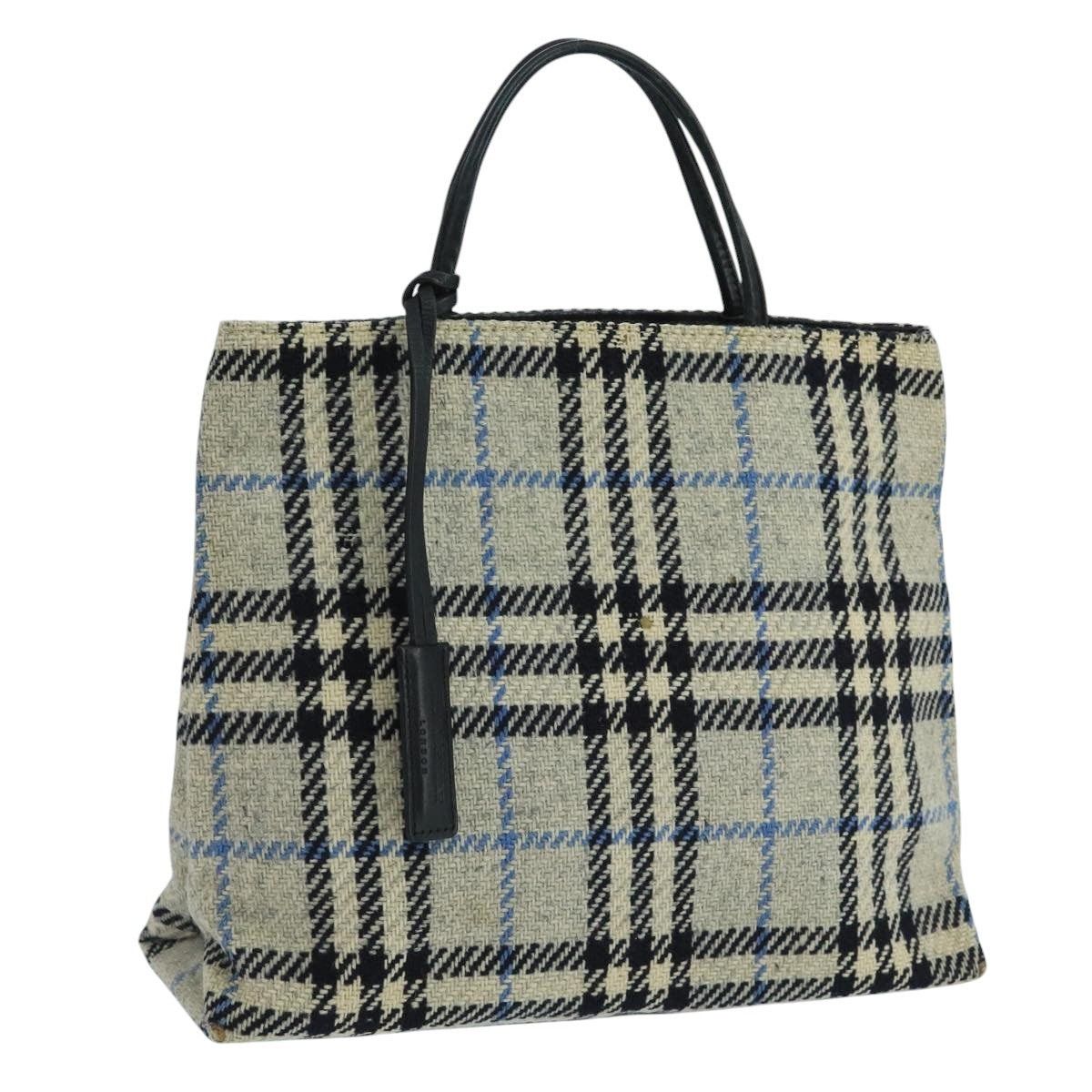 Burberry Burberry Nova Check Hand Bag Wool Gray Size ONE SIZE - 1 Thumbnail