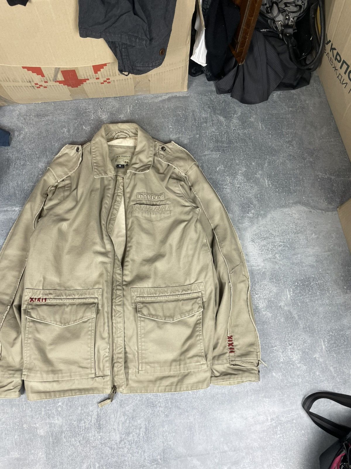 Oakley Vintage Oakley Military big logo light coat / jacket Size US S / EU 44-46 / 1 - 3 Thumbnail