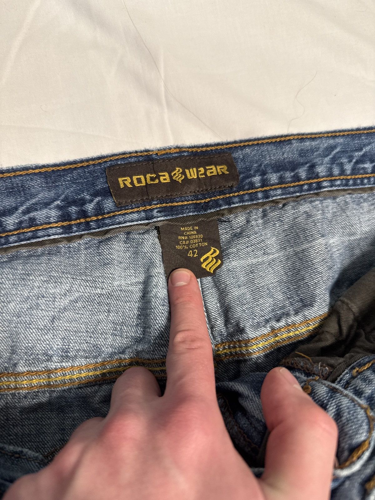 Rocawear Vintage Y2K Rocawear Baggy Distressed Blue Jeans Size US 40 / EU 56 - 3 Thumbnail