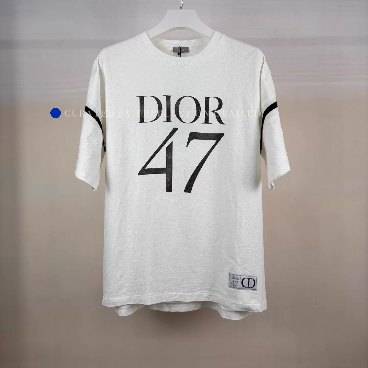 Dior Distressed Letter Print Short Sleeve Tee Size US L / EU 52-54 / 3 - 1 Thumbnail