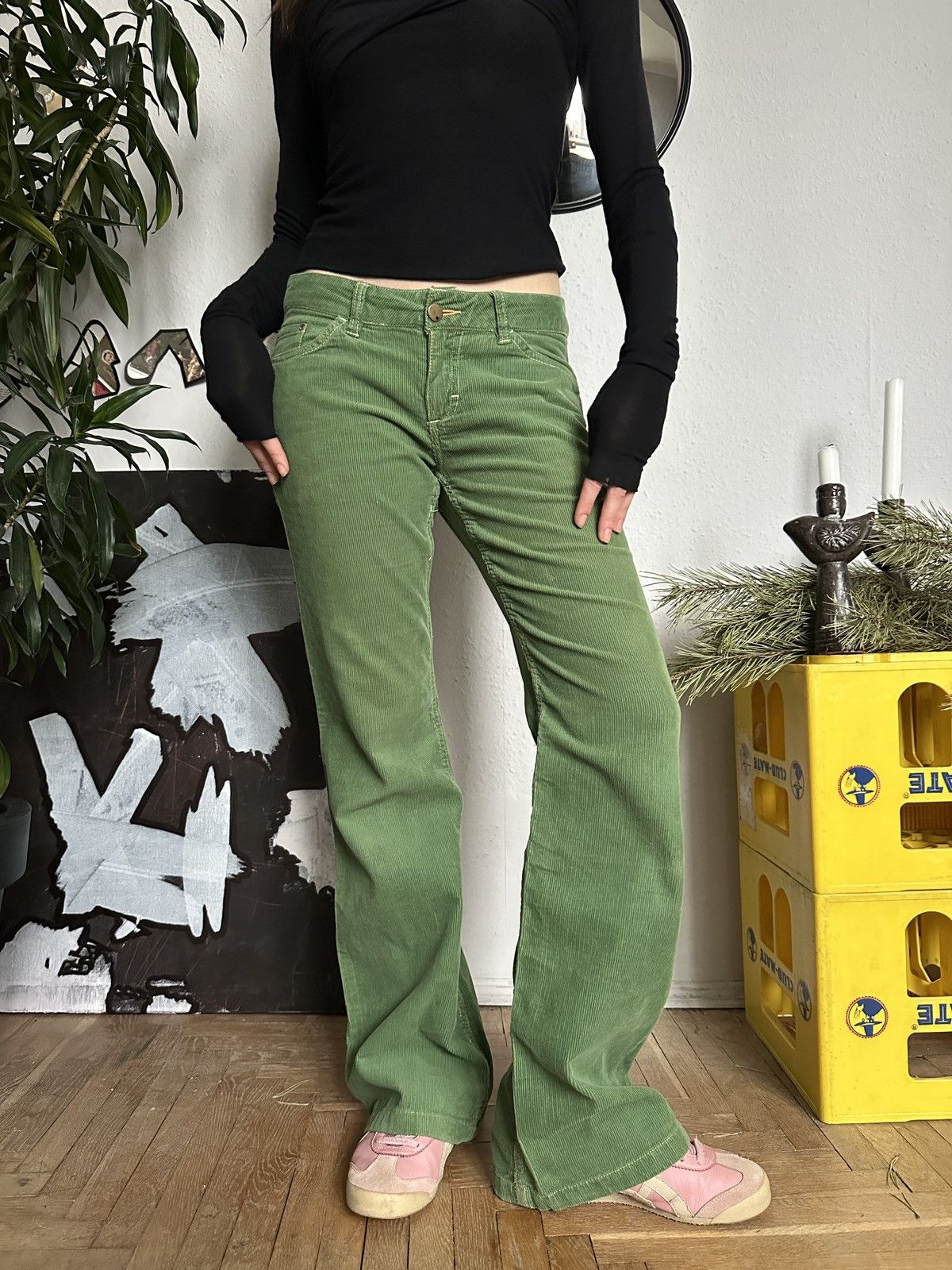 20471120 × If Six Was Nine × Seditionaries Funky Corduroy Wide Leg Bootcut Pants Style Embroided pocket Size 30" / US 8 / IT 44 - 2 Thumbnail