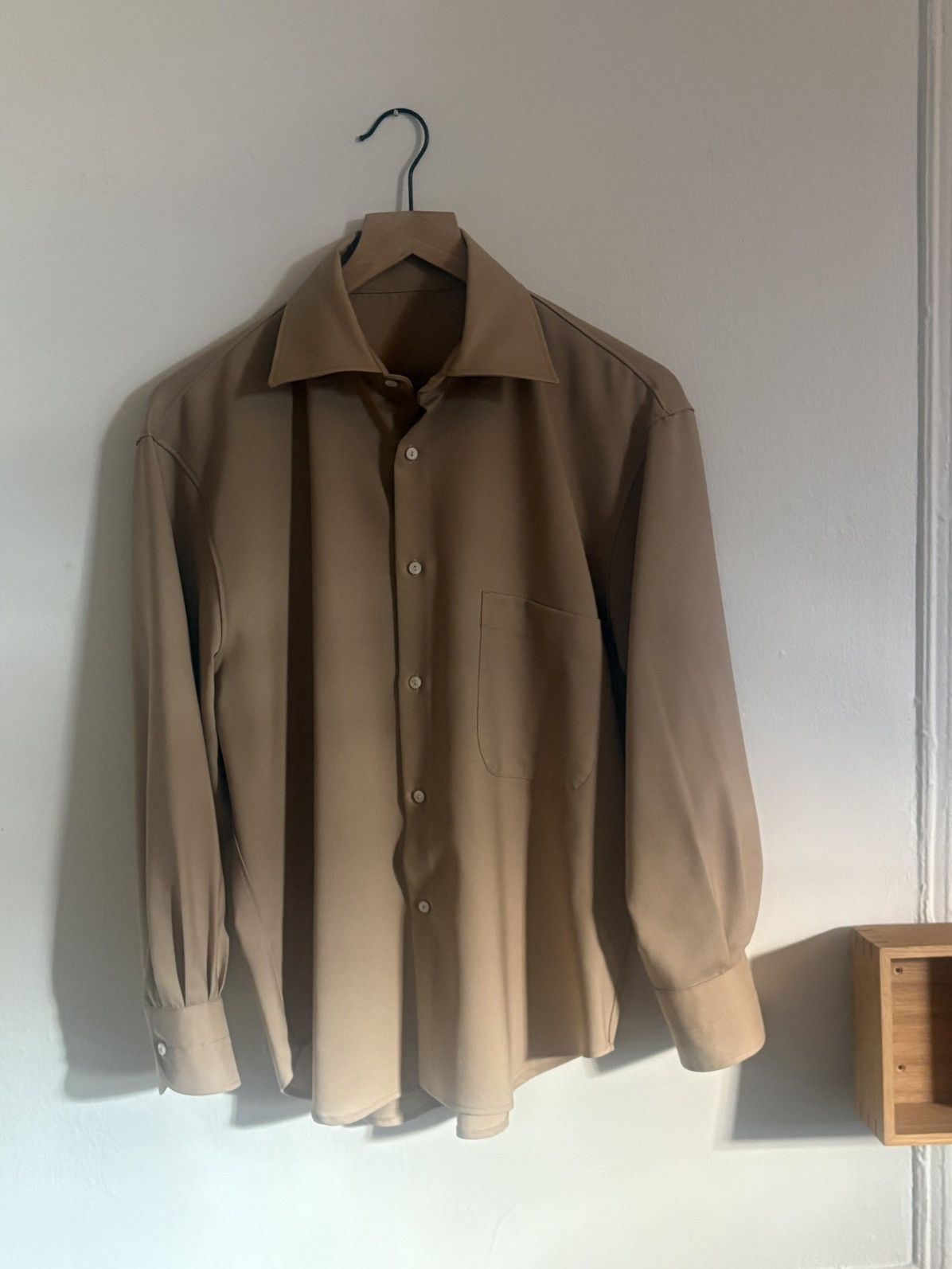 Woven Spread Collar (Wool Plain Weave) Shirt