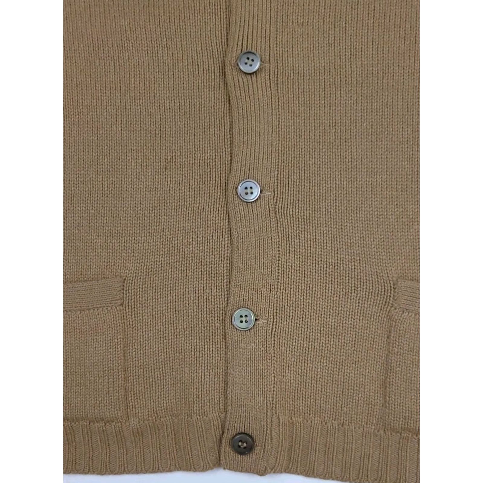 Camel Vintage Atkinsons Cardigan Sweater 100% Camel Hair Knit 40s 50s Scotland Worn Size US S / EU 44-46 / 1 - 7 Thumbnail