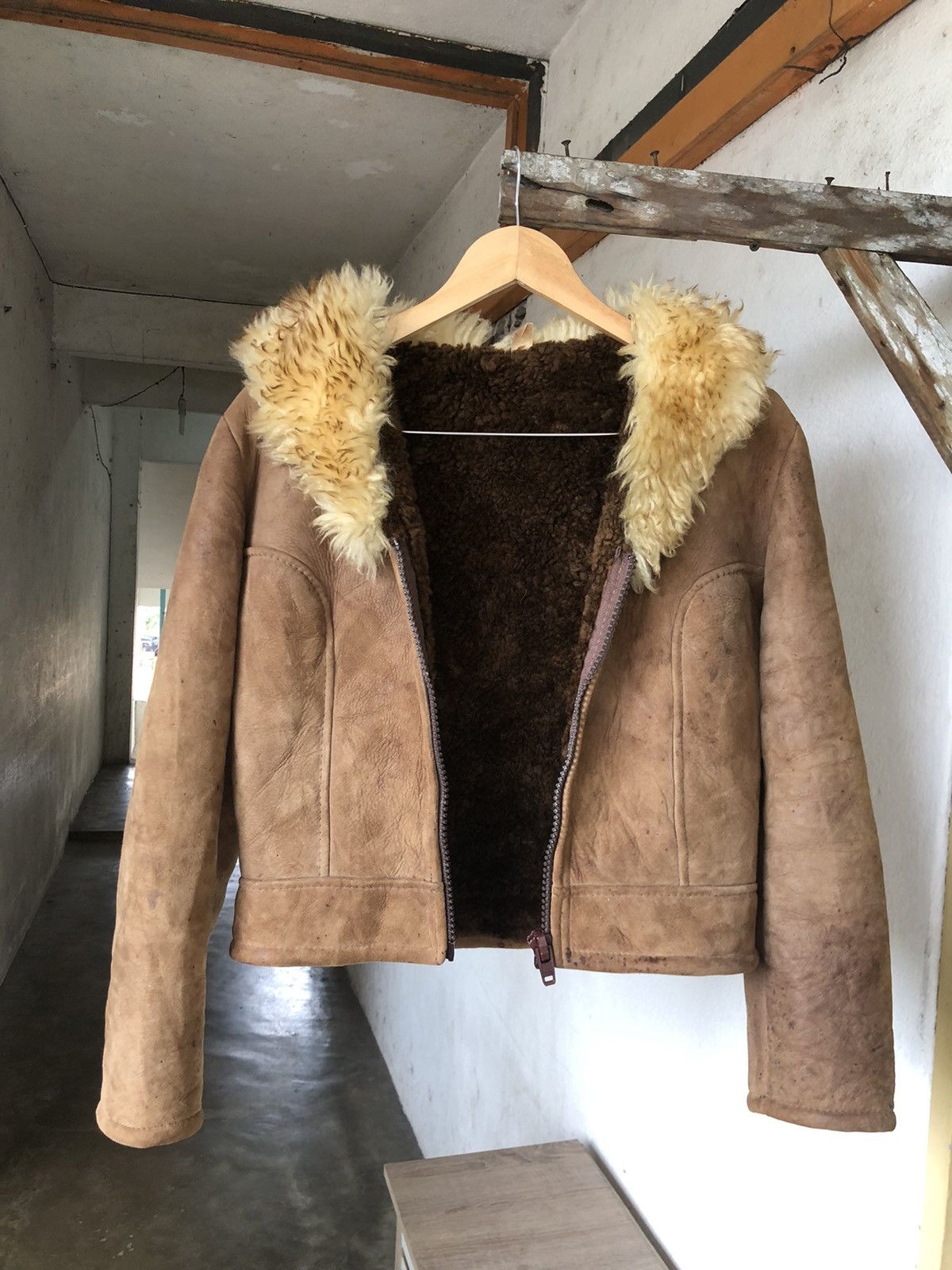 Leather Vintage Homestead Hand Made B3 Shearling Leather Jacket Size XL / US 12-14 / IT 48-50 - 15 Thumbnail