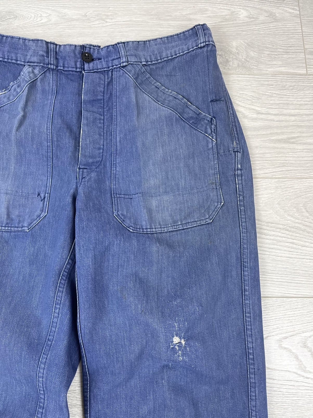 Japanese Brand × Le Laboureur × Vintage Le Laboureur Vintage Faded Blue French Work Pants Size US 34 / EU 50 - 5 Thumbnail