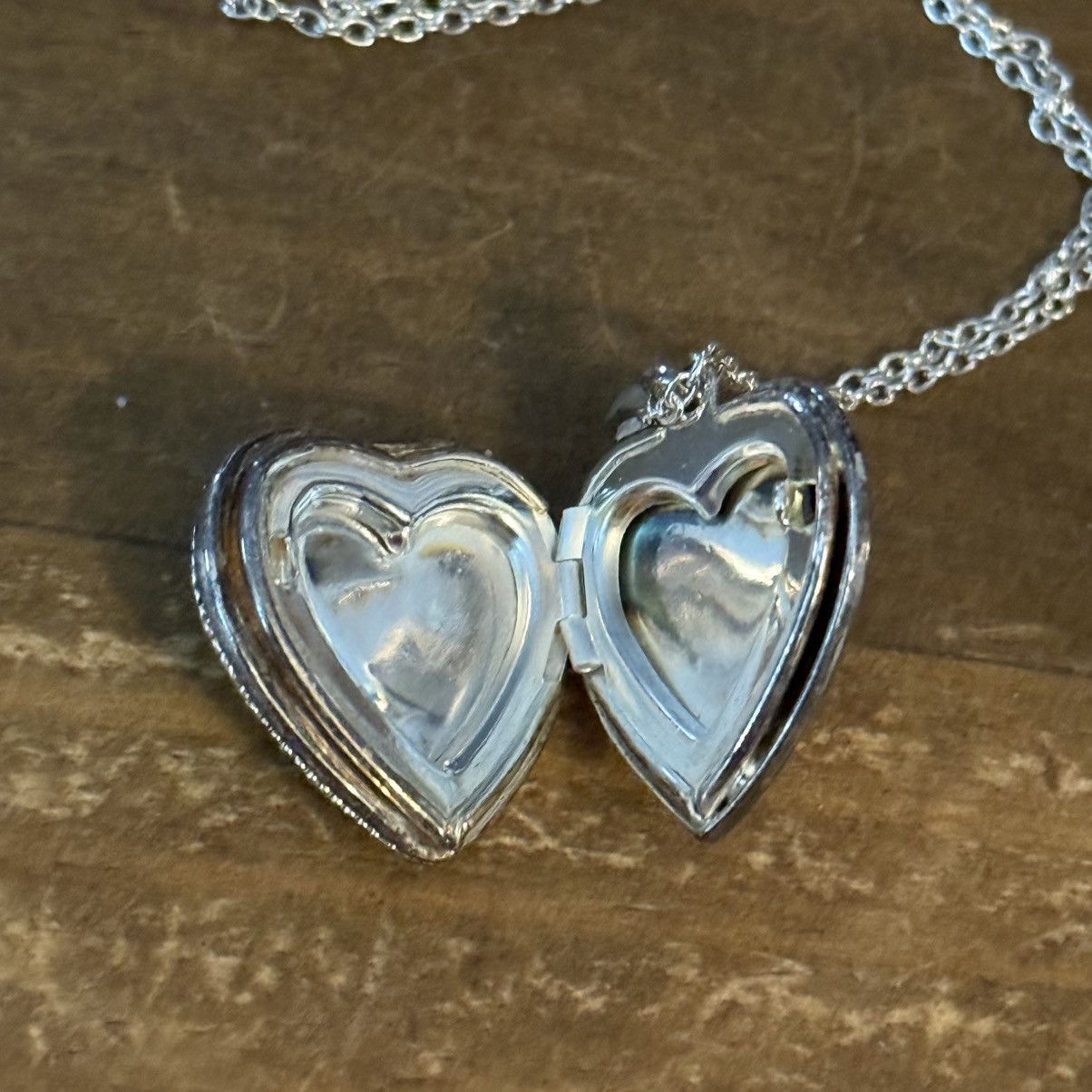 Other Sterling silver pave heart locket pendant necklace Size ONE SIZE - 7 Thumbnail