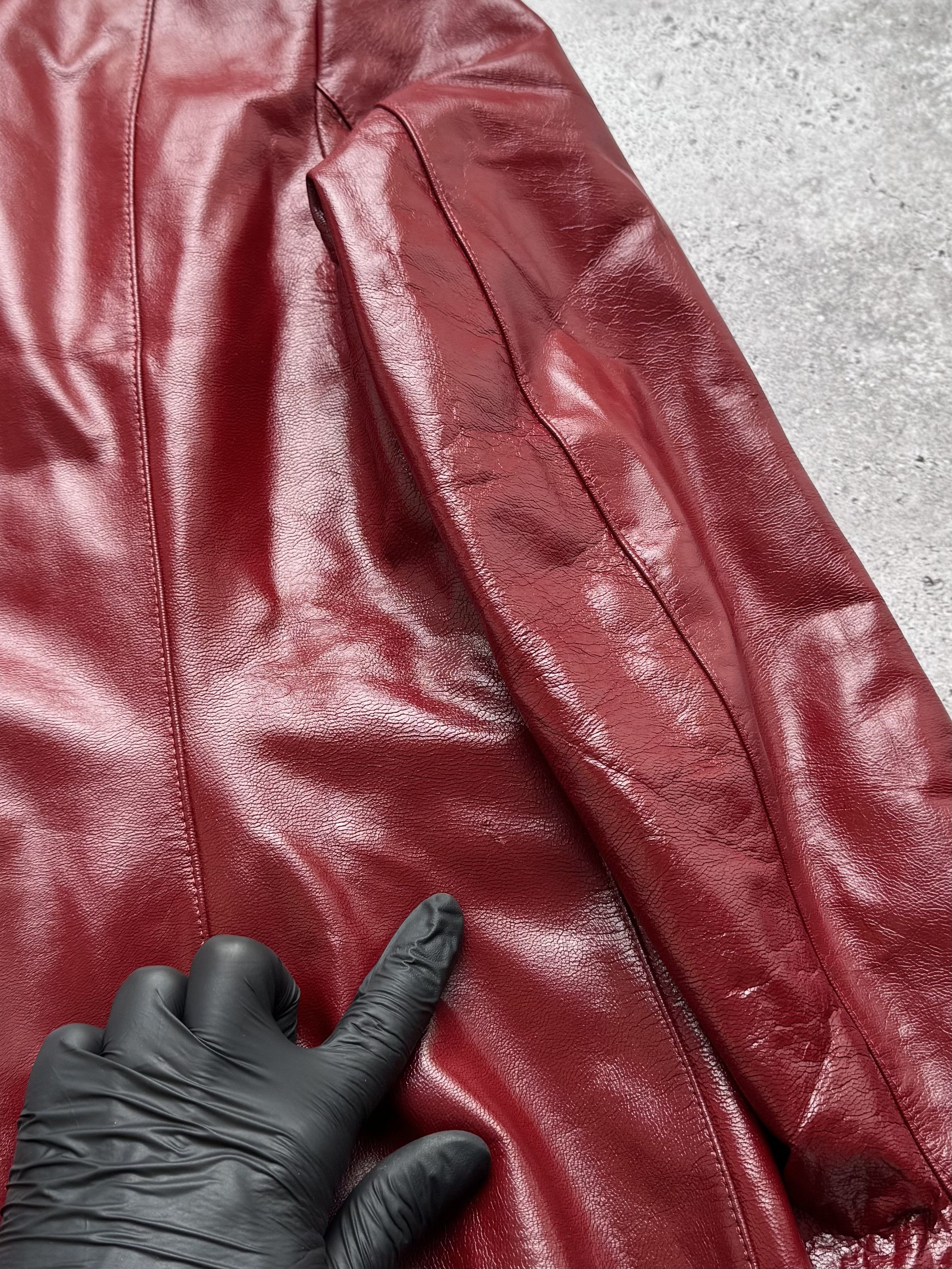 Vintage Vintage Red Genuine Leather Jacket Moto Biker Slim Fit Y2KE8 Size S / US 4 / IT 40 - 13 Thumbnail