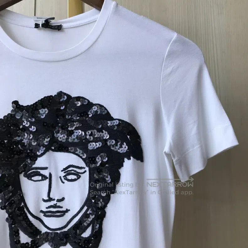 Versace Versace White sequin Medusa T-shirt Size XL / US 12-14 / IT 48-50 - 2 Thumbnail