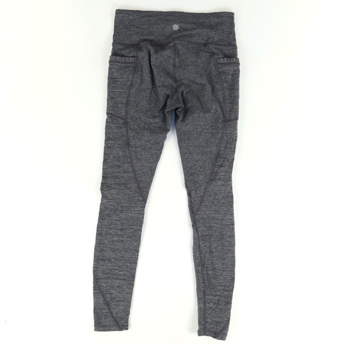 Athleta Athleta High Rise Spacedye Chaturanga Nylon Woven Leggings Gray Women's S Leggings Regular Slim Fit Pants Womens Size 28" / US 6 / IT 42 - 4 Thumbnail
