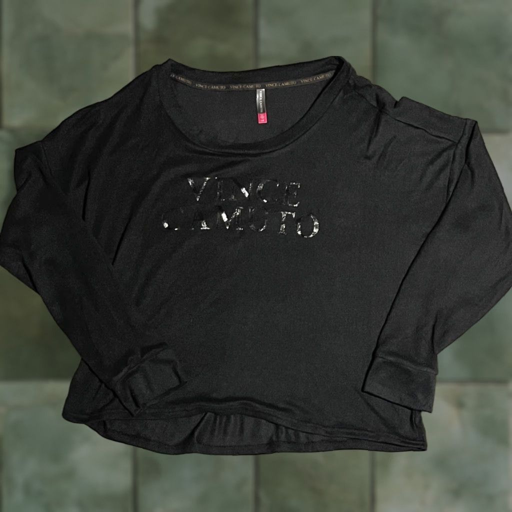 Vince Camuto Vince Camuto Womens Black Long Sleeve Pullover Sweater Size L Size L / US 10 / IT 46 - 1 Thumbnail