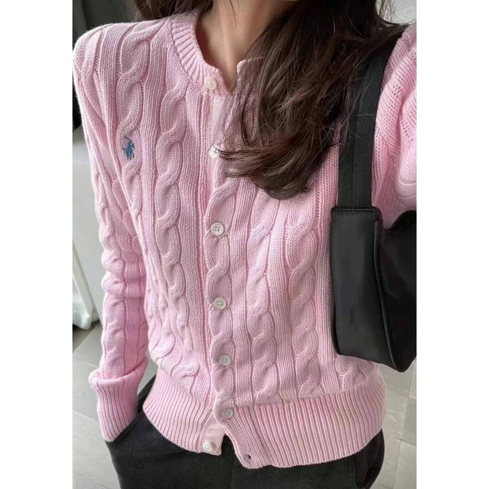 Ralph Lauren NEW Polo Ralph Lauren Women CottonCardigan Sweater Pink M Size M / US 6-8 / IT 42-44 - 5 Thumbnail