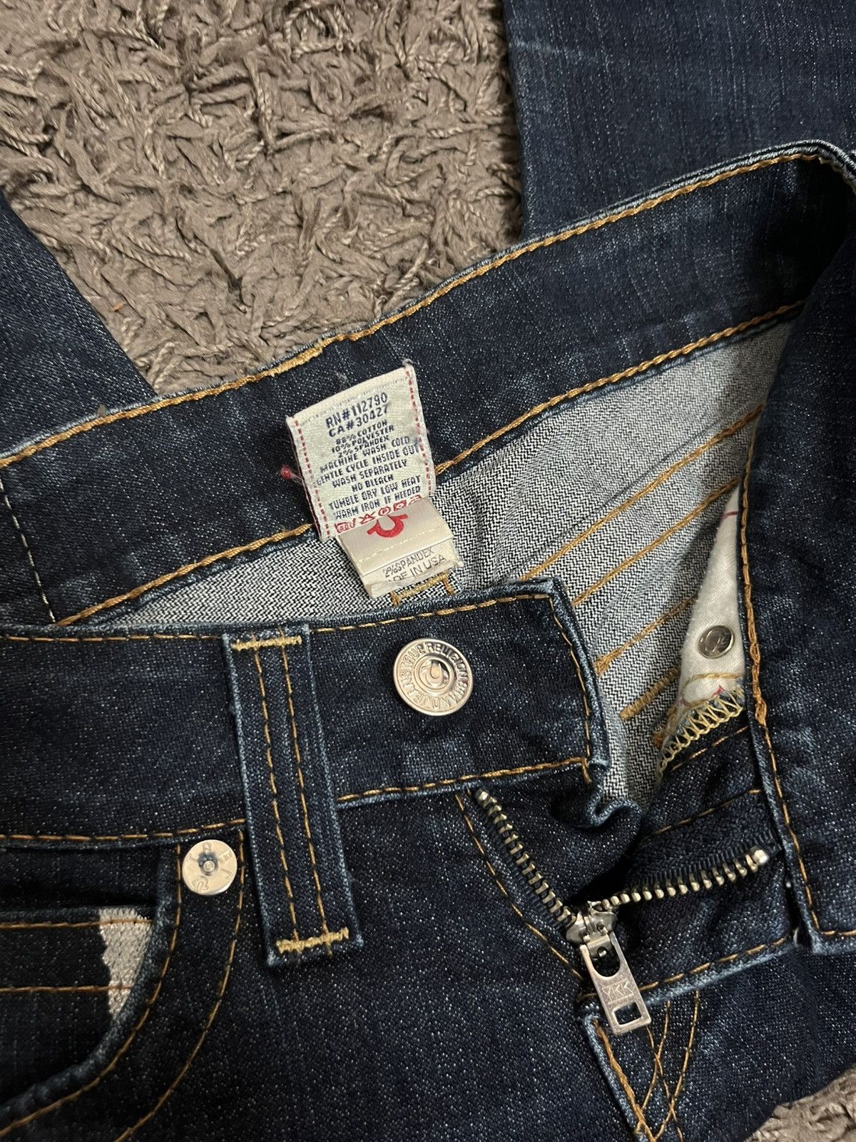 True Religion 1990s True religion silver printed logo flared #F2 Size 23" - 6 Thumbnail