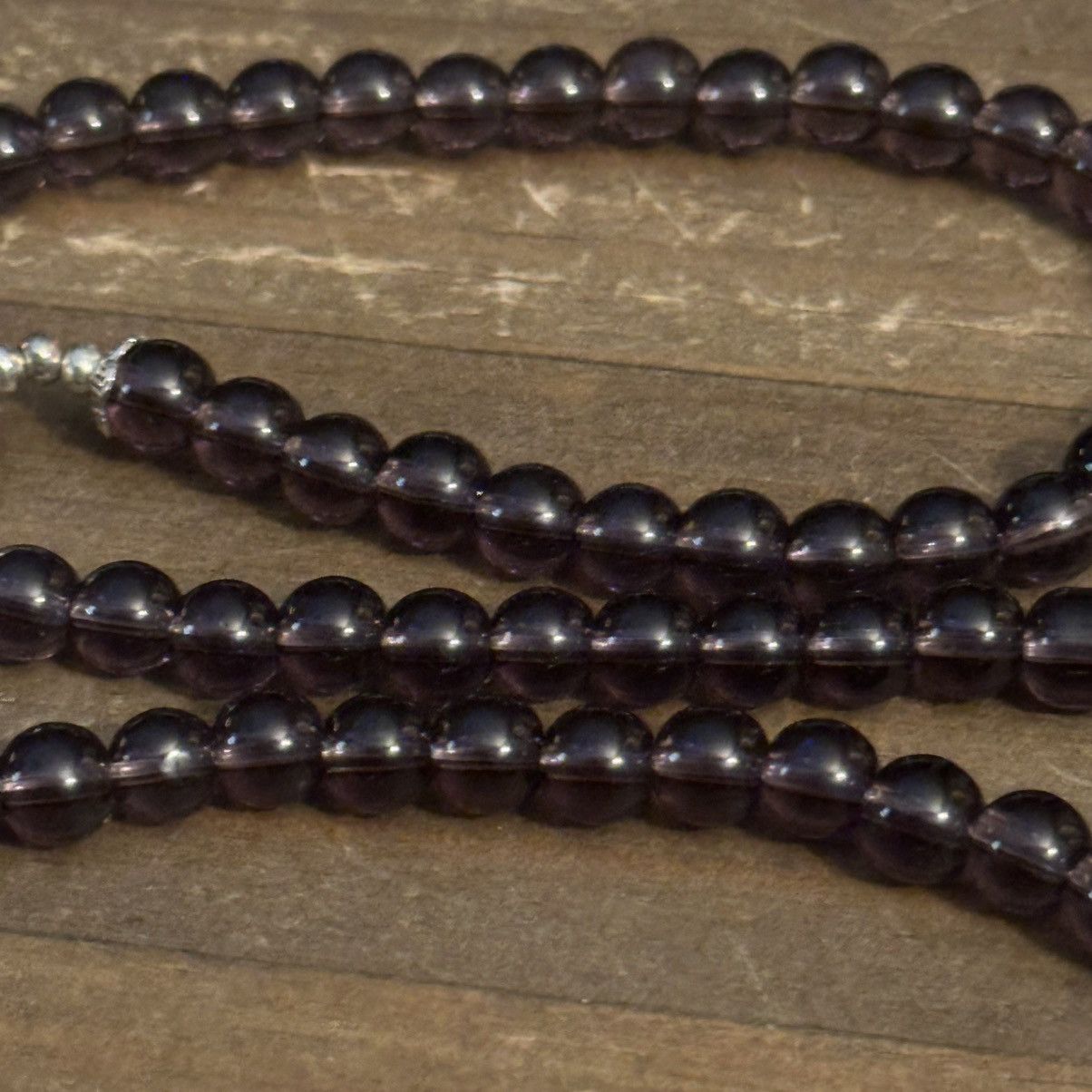 Vintage Vintage purple glass bead and pearl bird pendant necklace Size ONE SIZE - 5 Thumbnail