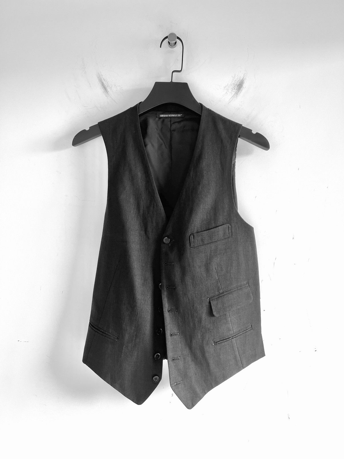 Yohji Yamamoto Yohji Yamamoto Costume D'Homme - Linen 7BS Tailored Vest Size US M / EU 48-50 / 2 - 2 Thumbnail