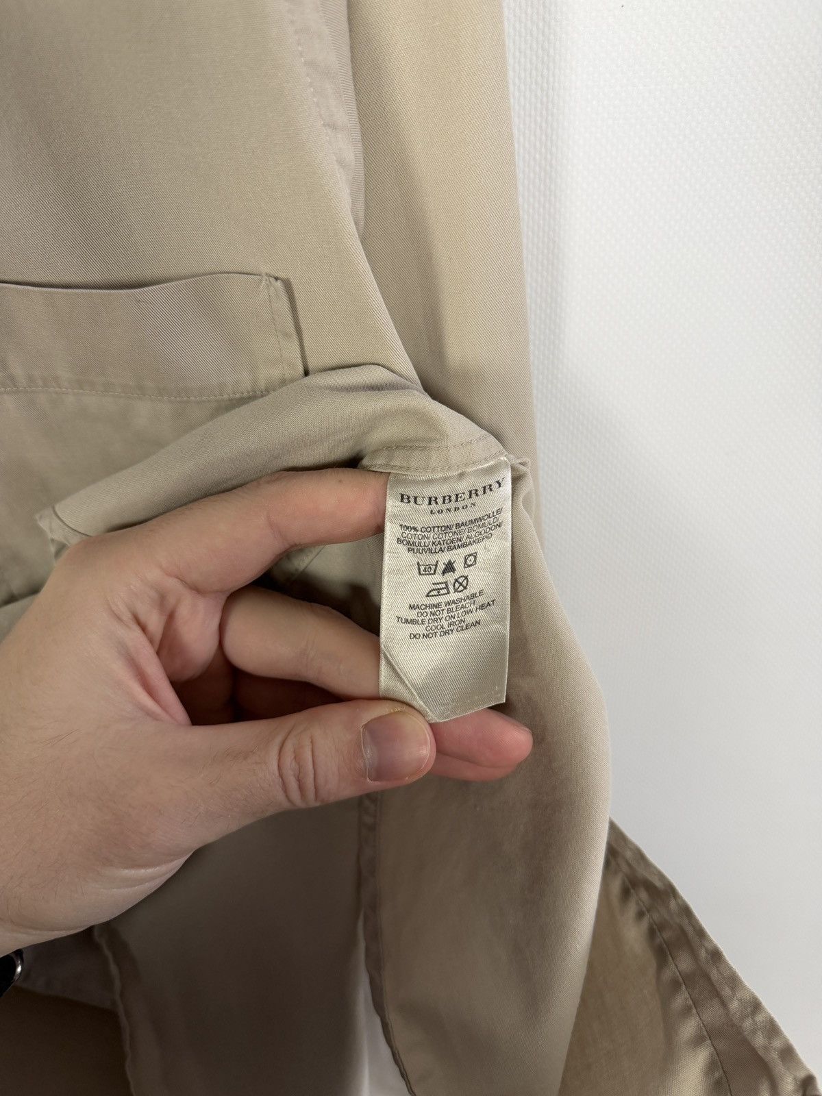 Burberry Burberry London Long Sleeve Shirt Button Up Cotton Size M Size US M / EU 48-50 / 2 - 9 Thumbnail