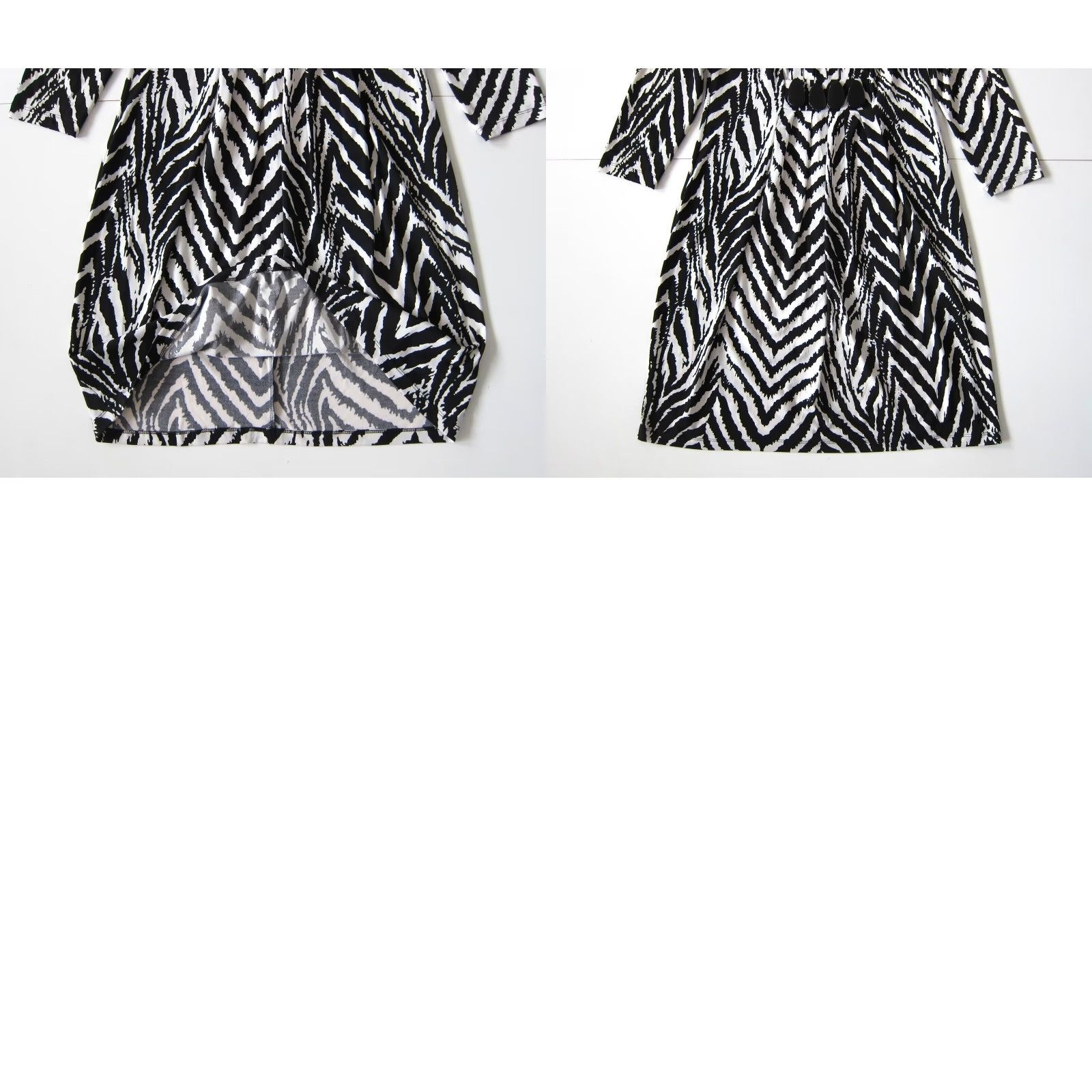 Vintage En Focus Studio Black White Zebra Stretch Beaded A-Line Shift Tunic Dress 4 Size S / US 4 / IT 40 - 8 Thumbnail