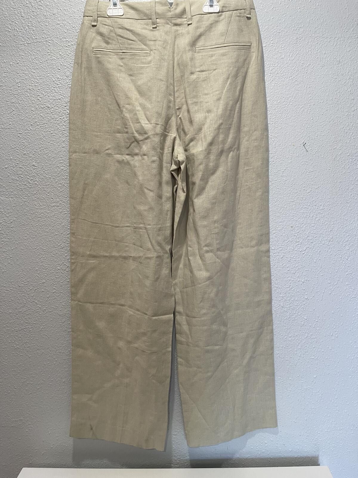 Rag & Bone rag & bone Beige Wide-Leg Linen Blend Pants Size 27" / US 4 / IT 40 - 2 Thumbnail