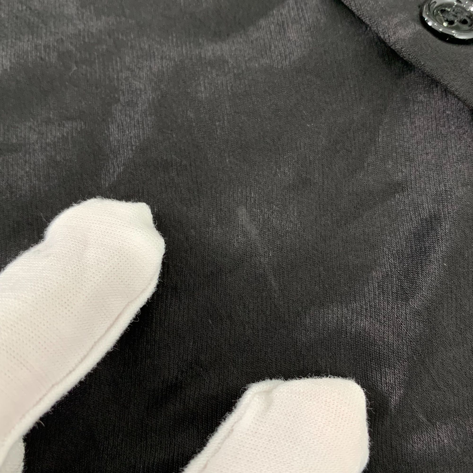 Gucci Gucci Black Button-Down Shirt With Iconic Web Stripe Trim Size US XS / EU 42 / 0 - 6 Thumbnail