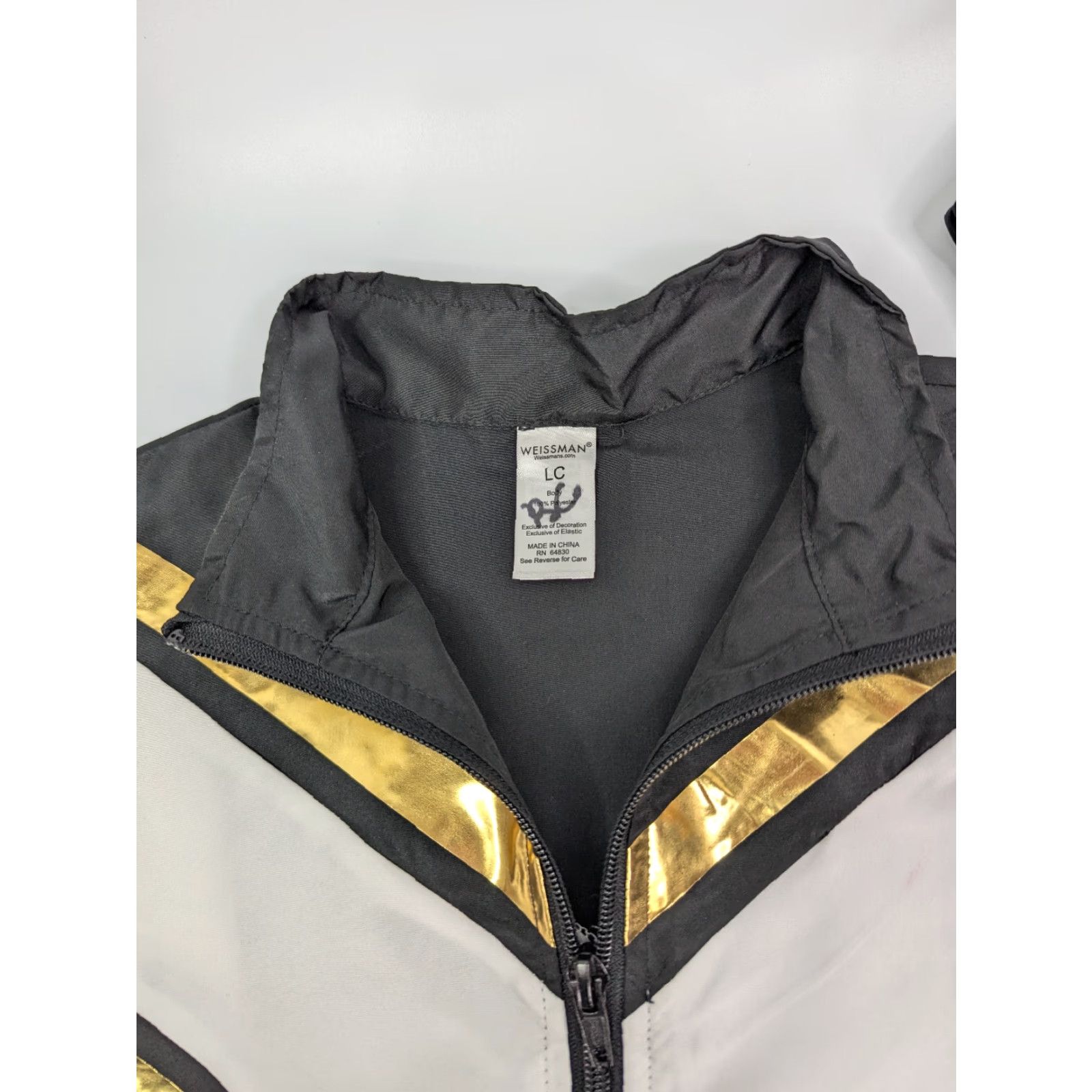 DANCER Weissman Windbreaker Jacket Women L Black Cheveron Zip Front Lightweight Size L / US 10 / IT 46 - 6 Thumbnail
