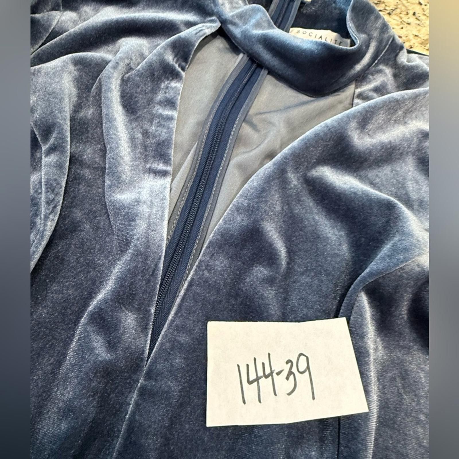 Other Socialite Midnight blue velvet romper choker collar SZ SM Size 28" / US 6 / IT 42 - 12 Thumbnail