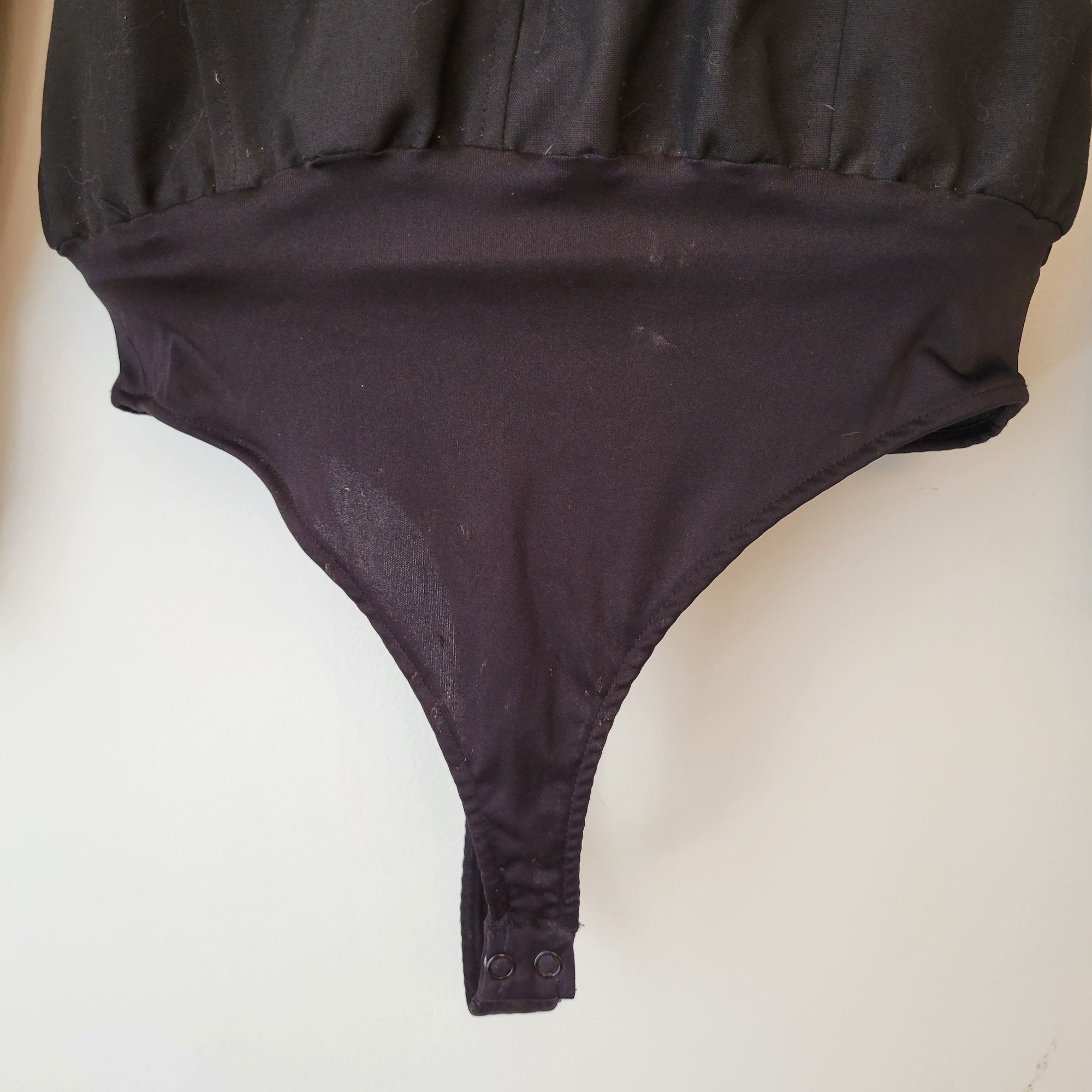 Vintage Vintage Custom Embellished Black Purple Long Sleeve Bodysuit Size L / US 10 / IT 46 - 8 Thumbnail