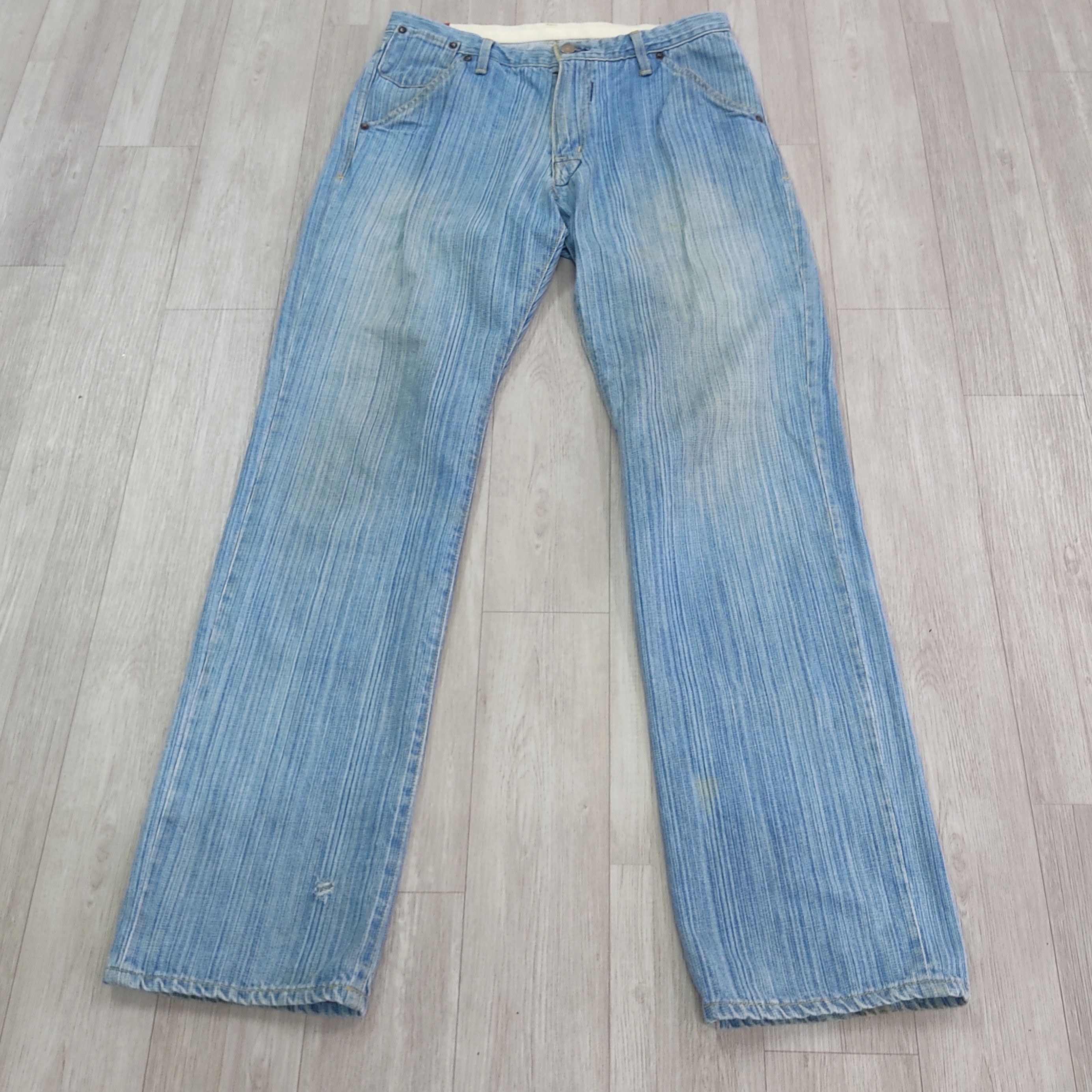Blue Blue Japan × Japanese Brand BLUE WAY Modern Vintage Faded Blue Denim Pants Size US 32 / EU 48 - 7 Thumbnail