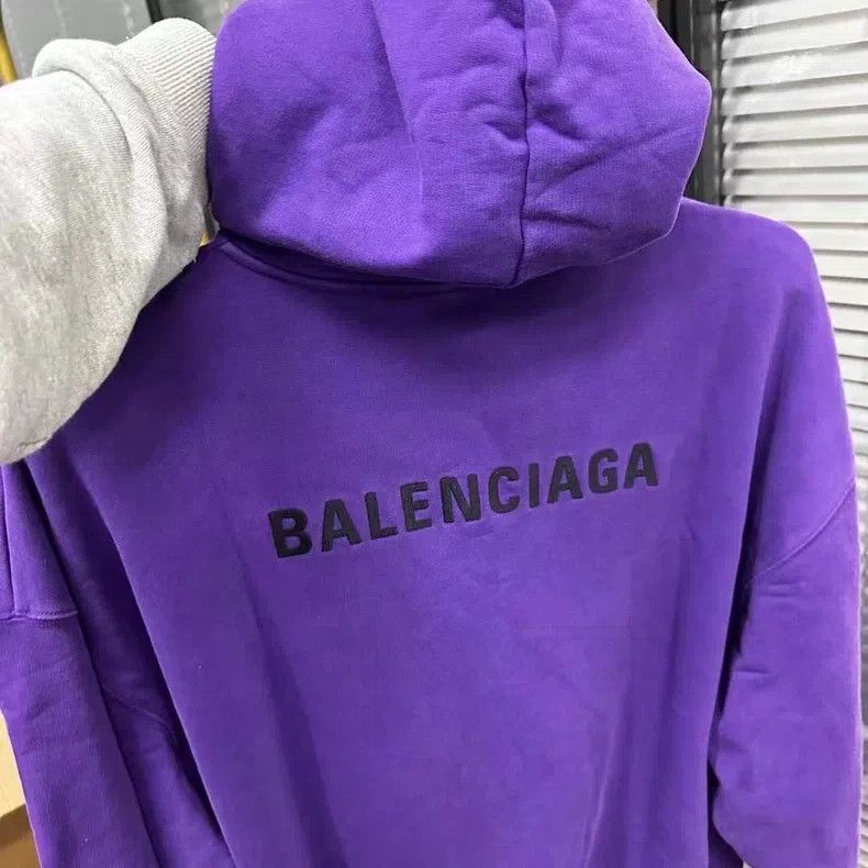 Balenciaga Balenciaga Front and back embroidered purple hoodie Size US M / EU 48-50 / 2 - 4 Thumbnail