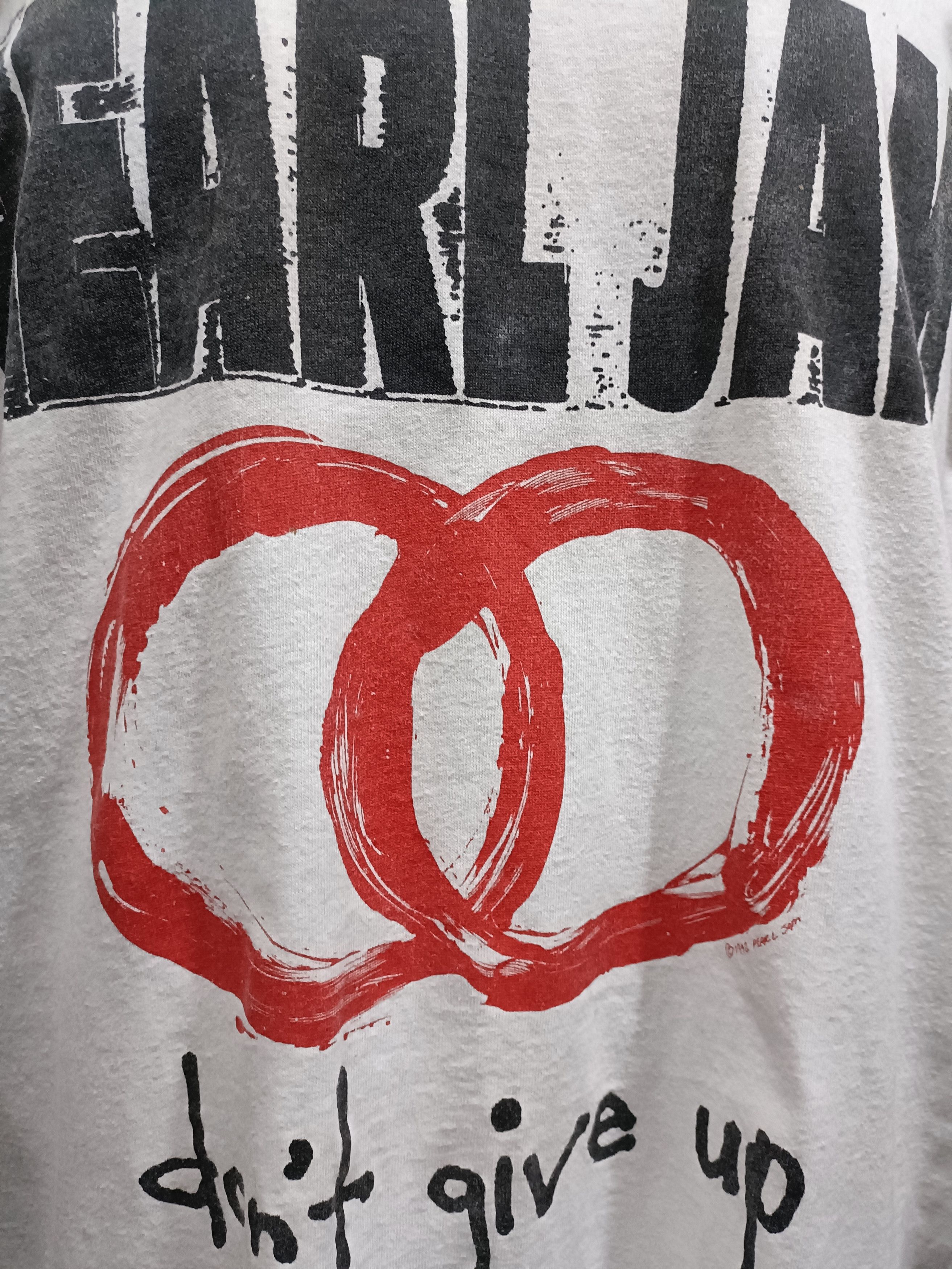 Vintage Vintage 1992 Pearl Jam European Summer Tour T Shirt Size US XL / EU 56 / 4 - 2 Thumbnail