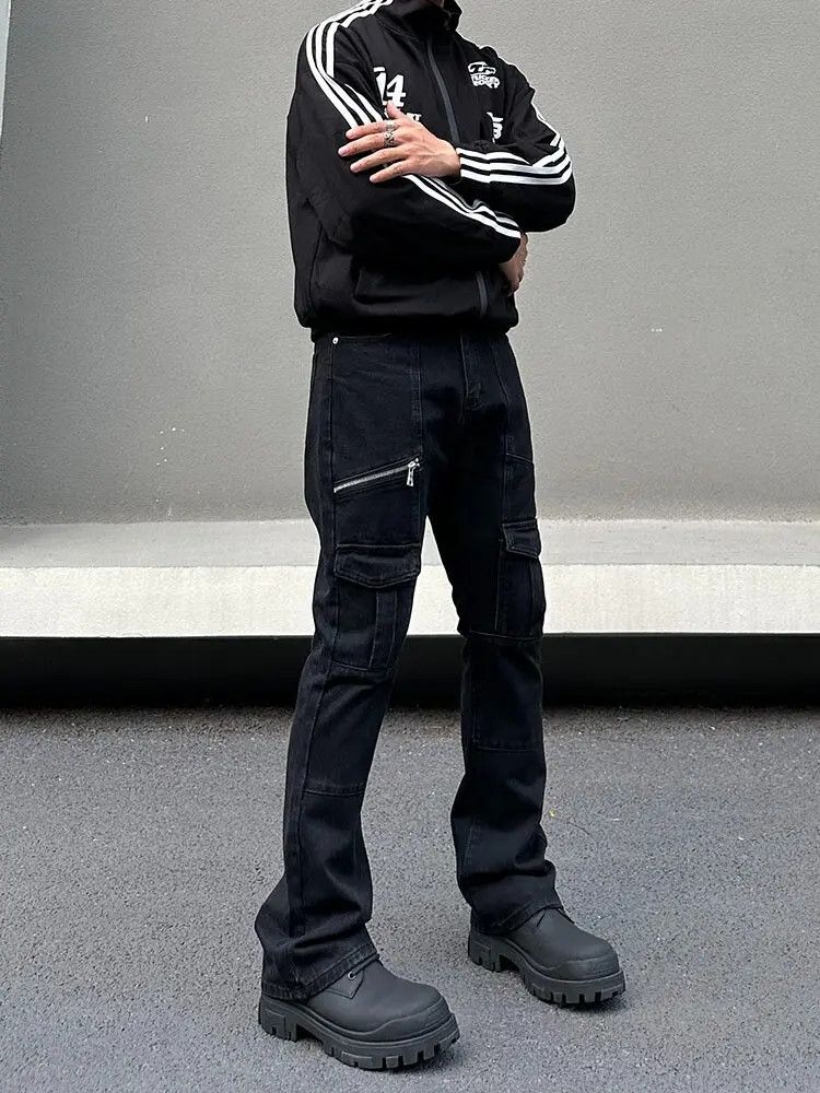 Japanese Brand × Jean Cargo Opium Black Denim Jeans Size US 28 / EU 44 - 2 Thumbnail