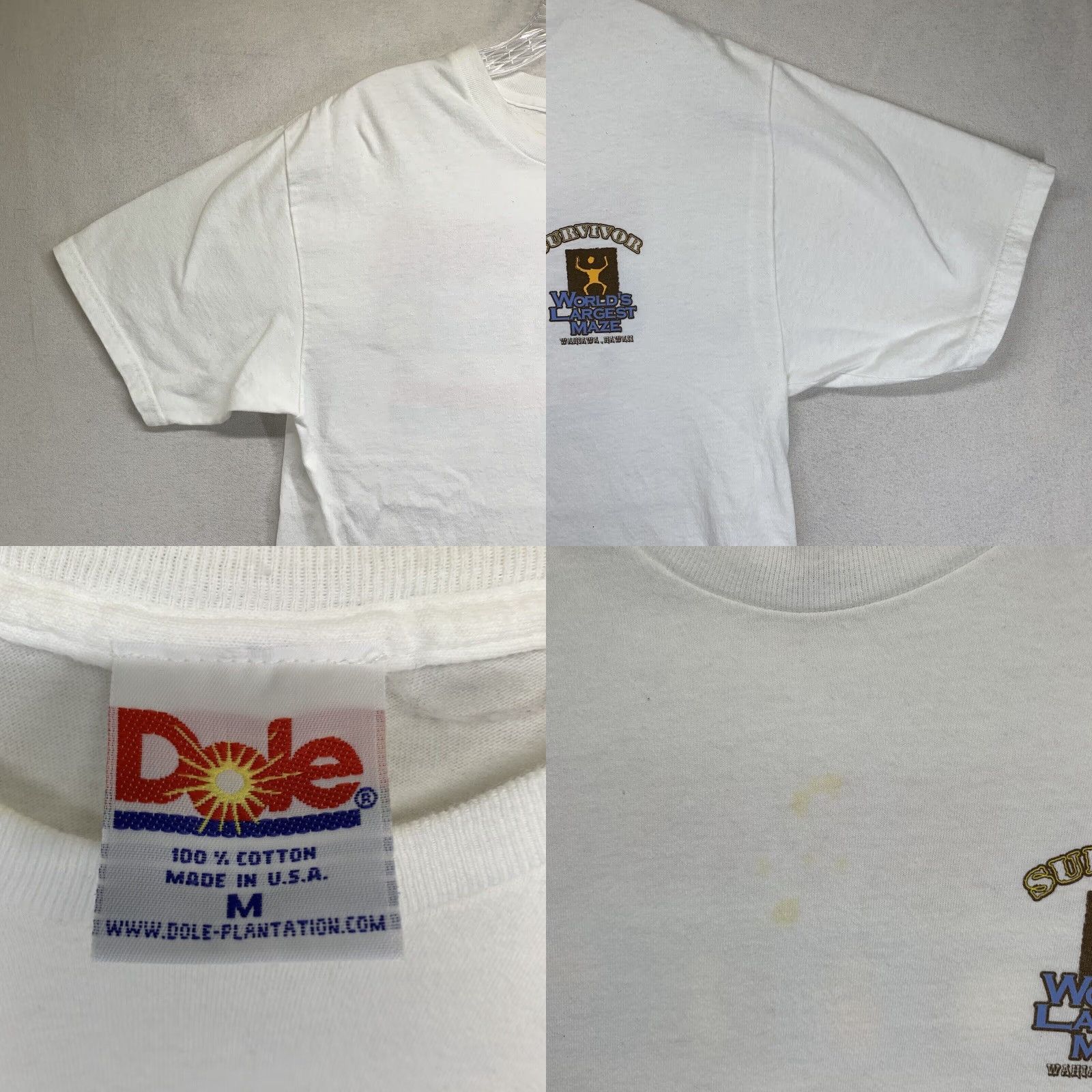 Vintage VINTAGE Survivor T Shirt Men Small Hawaii Wahiawa Maze 90s Y2K Graphic Tee Cotton Size US S / EU 44-46 / 1 - 8 Thumbnail