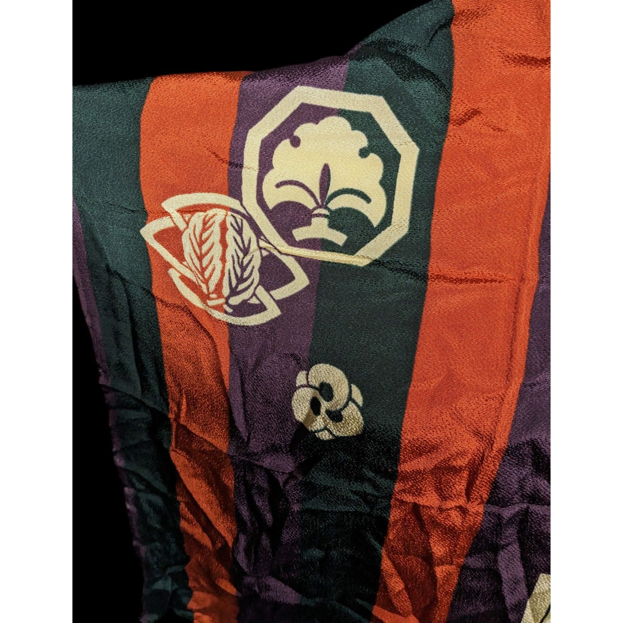 Other Unique Green Orange And Purple Stiped Spring Motif Square Sc Size ONE SIZE - 6 Thumbnail