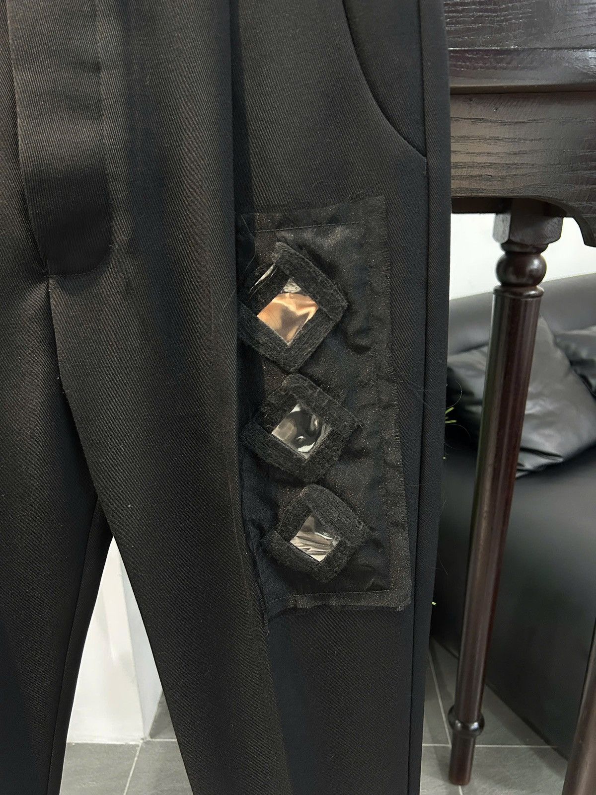 Song For The Mute Song For The Mute 22.2 Mirror Cropped Trouser Pants Size US 30 / EU 46 - 3 Thumbnail